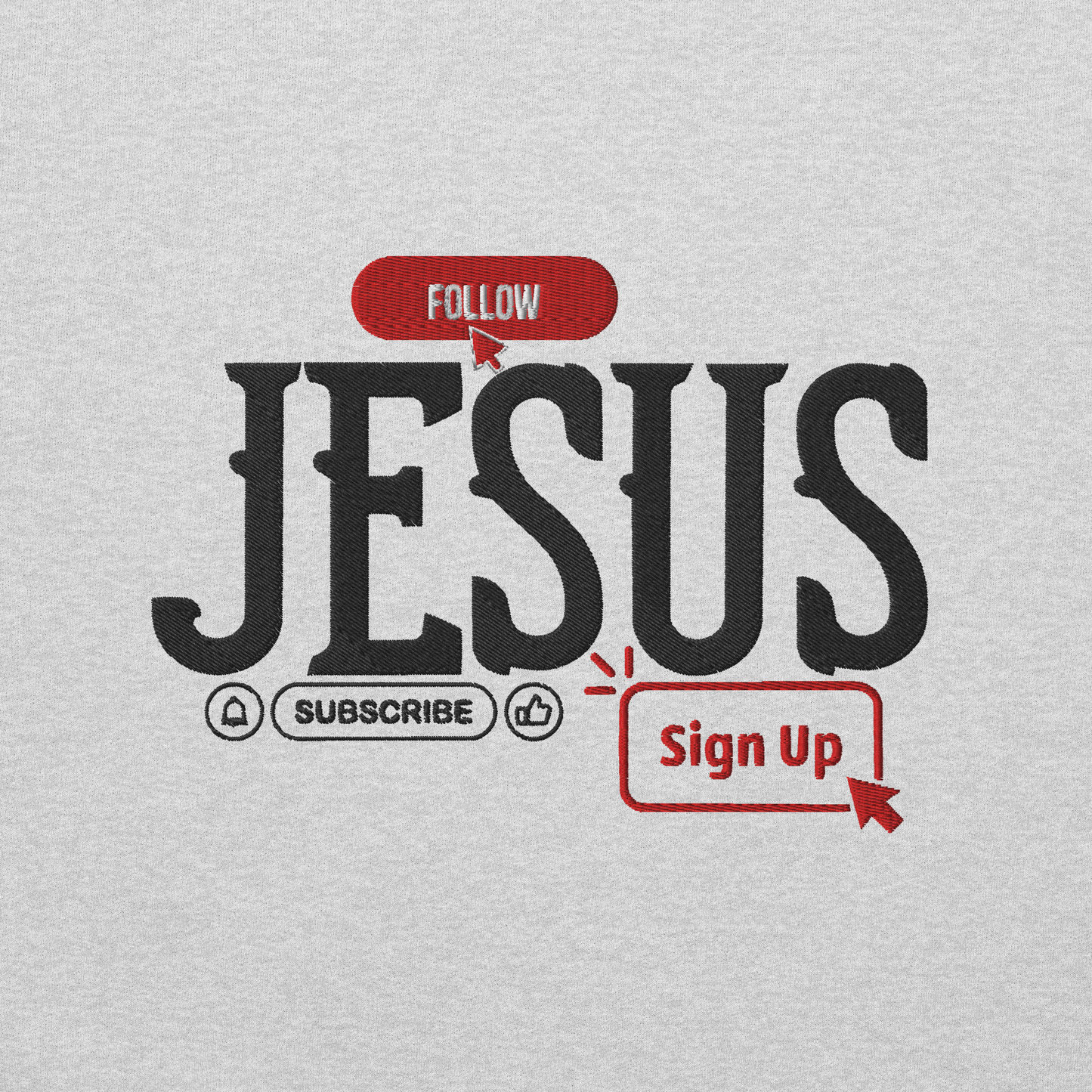 Follow Jesus Embroidered Hoodie