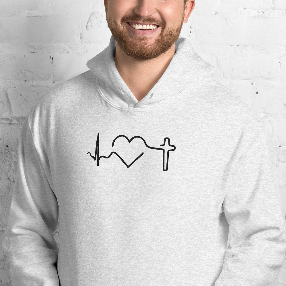 Heartbeat of Faith Embroidered Hoodie