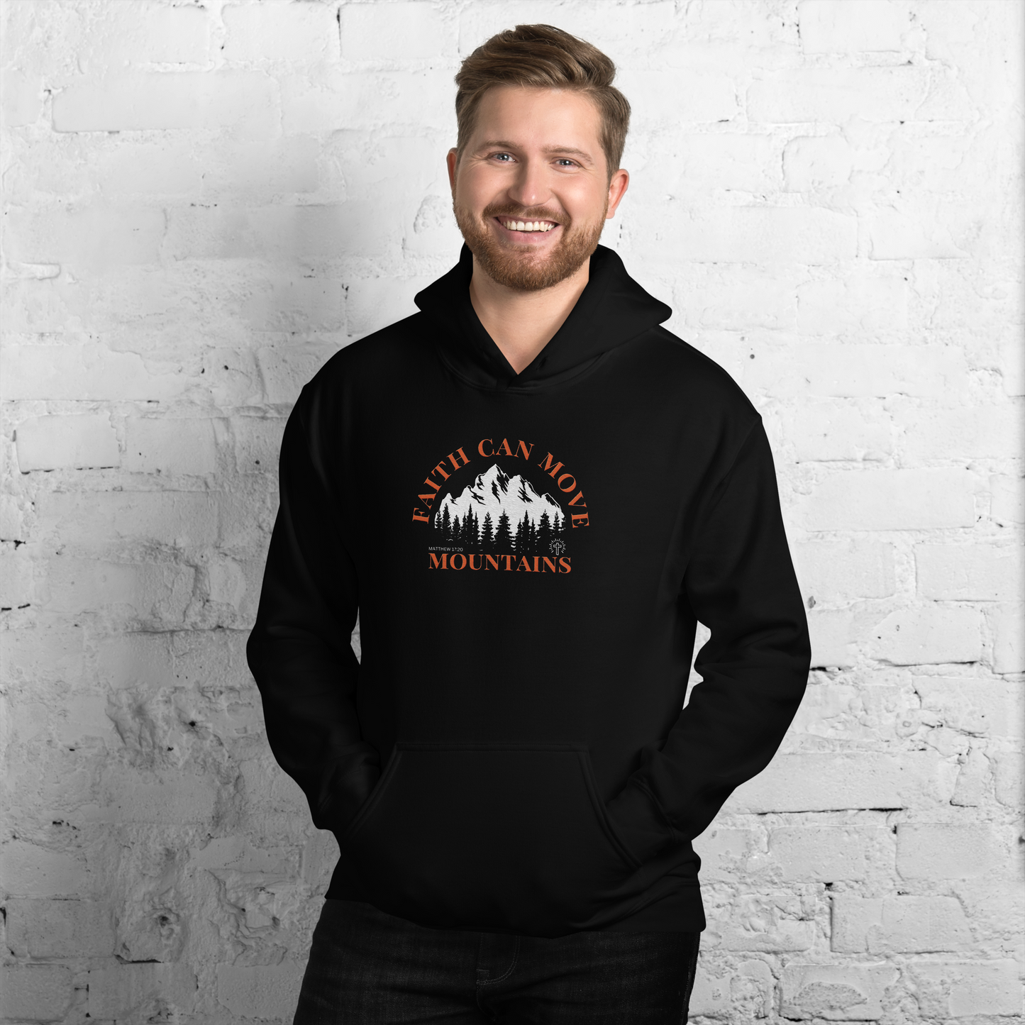 Faith Can Move Mountains Embroidered Hoodie