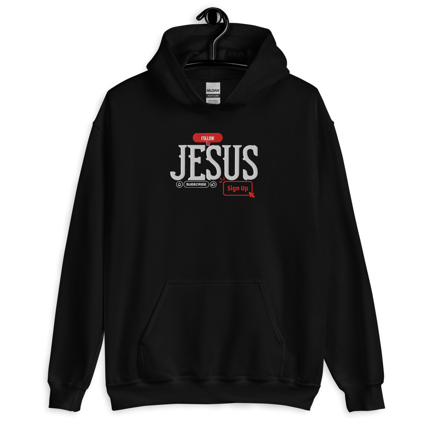 Follow Jesus Embroidered Hoodie