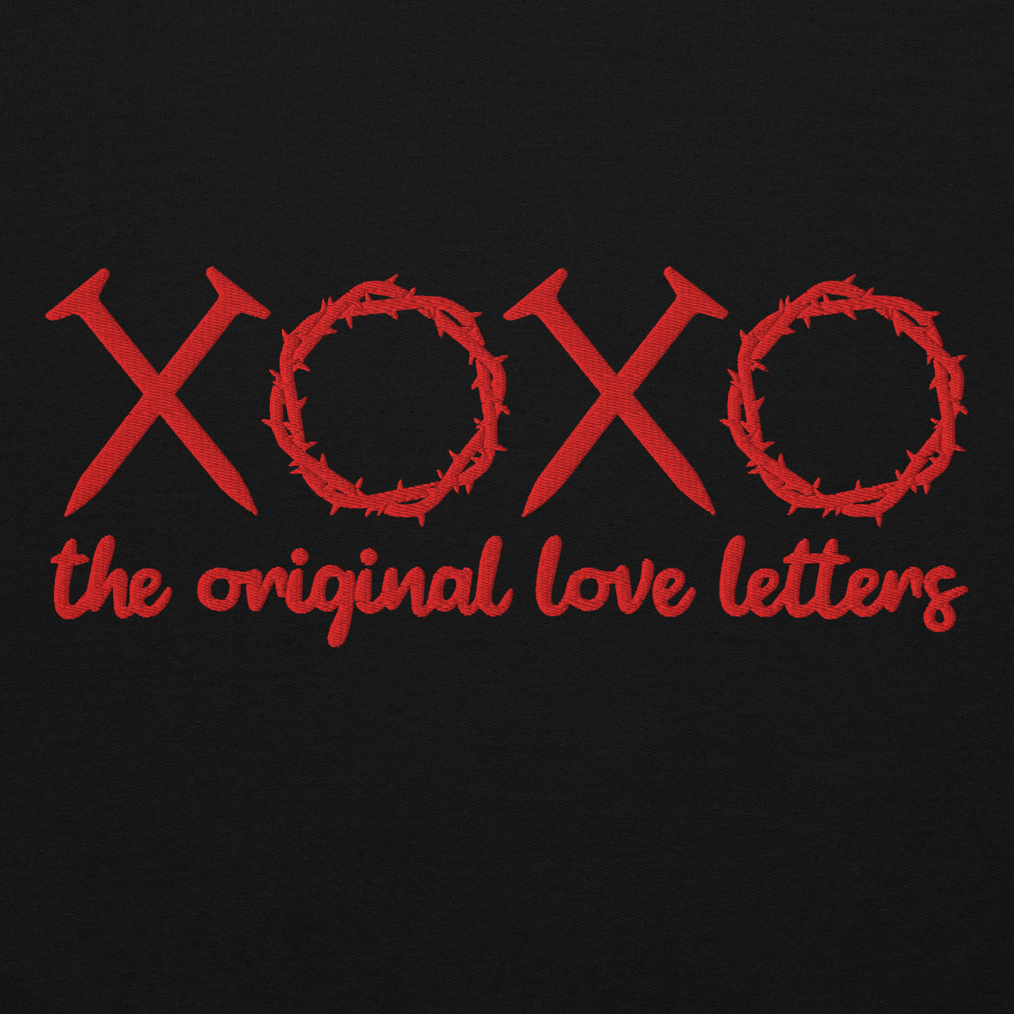 XOXO The Original Love Letters Embroidered Hoodie