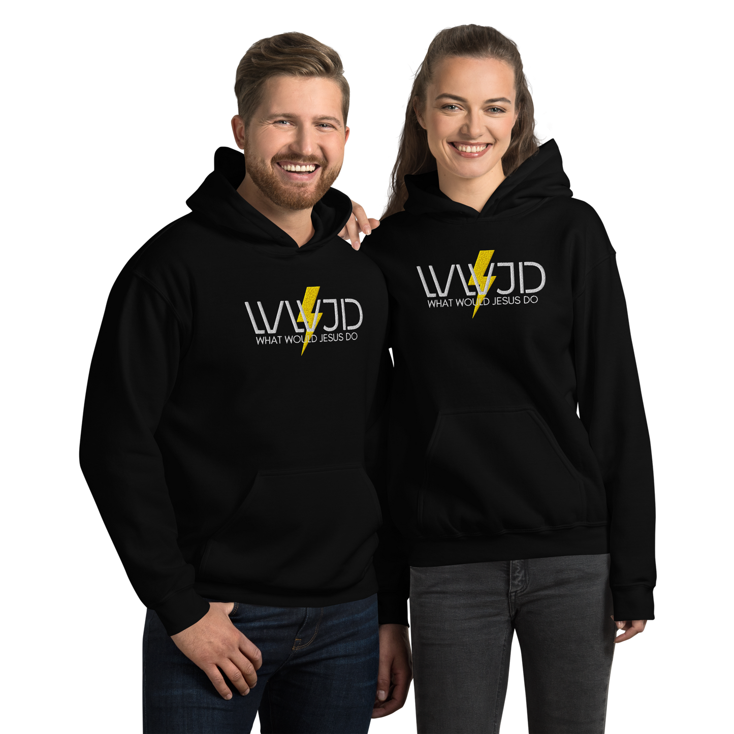 WWJD Embroidered Hoodie - What Would Jesus Do