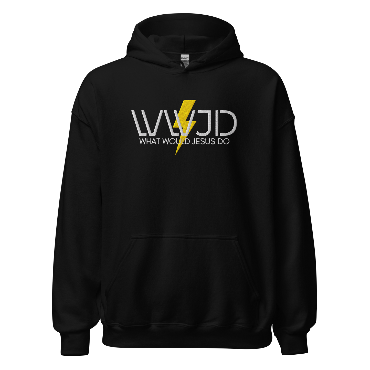 WWJD Embroidered Hoodie - What Would Jesus Do