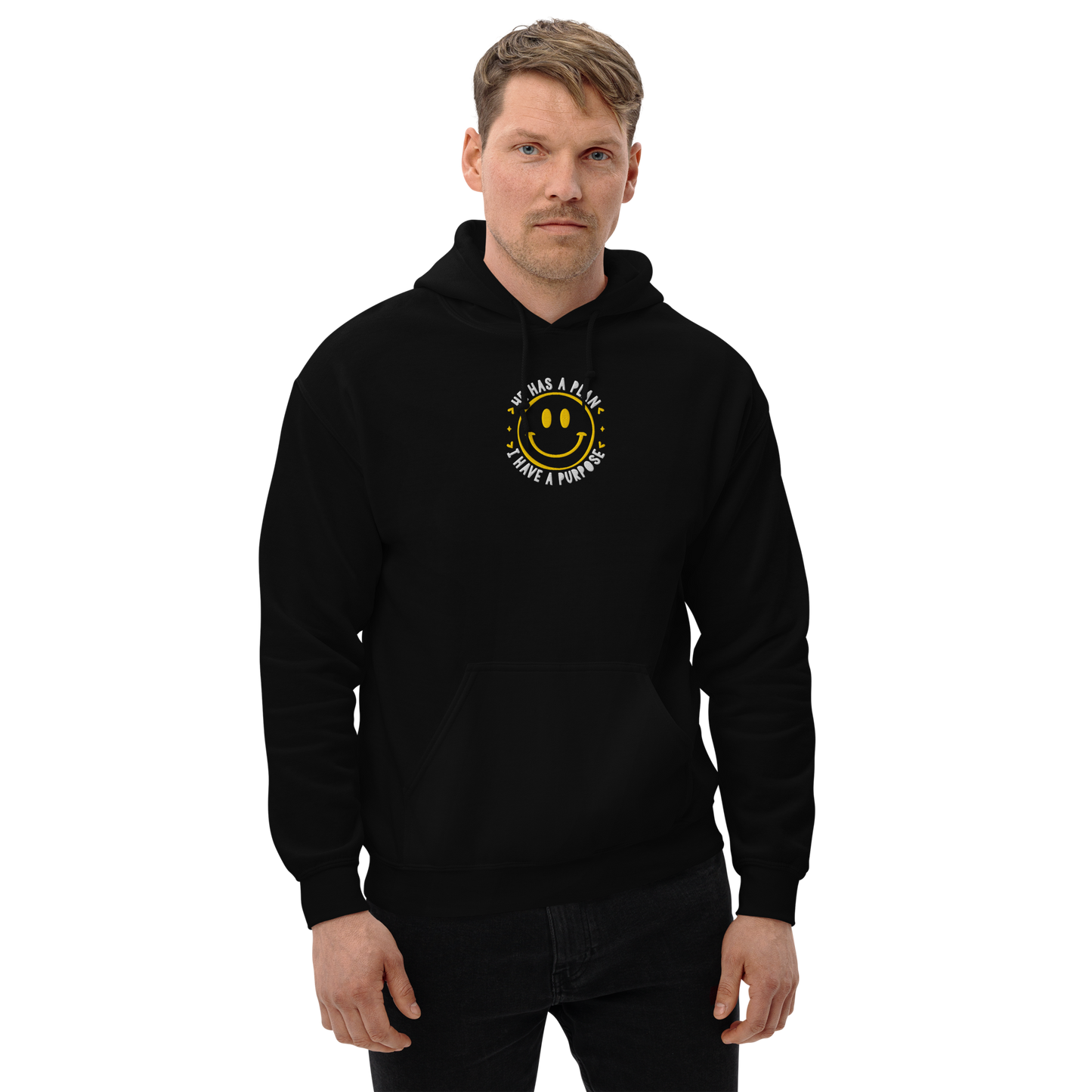 He Has a Plan I Have a Purpose Embroidered Hoodie