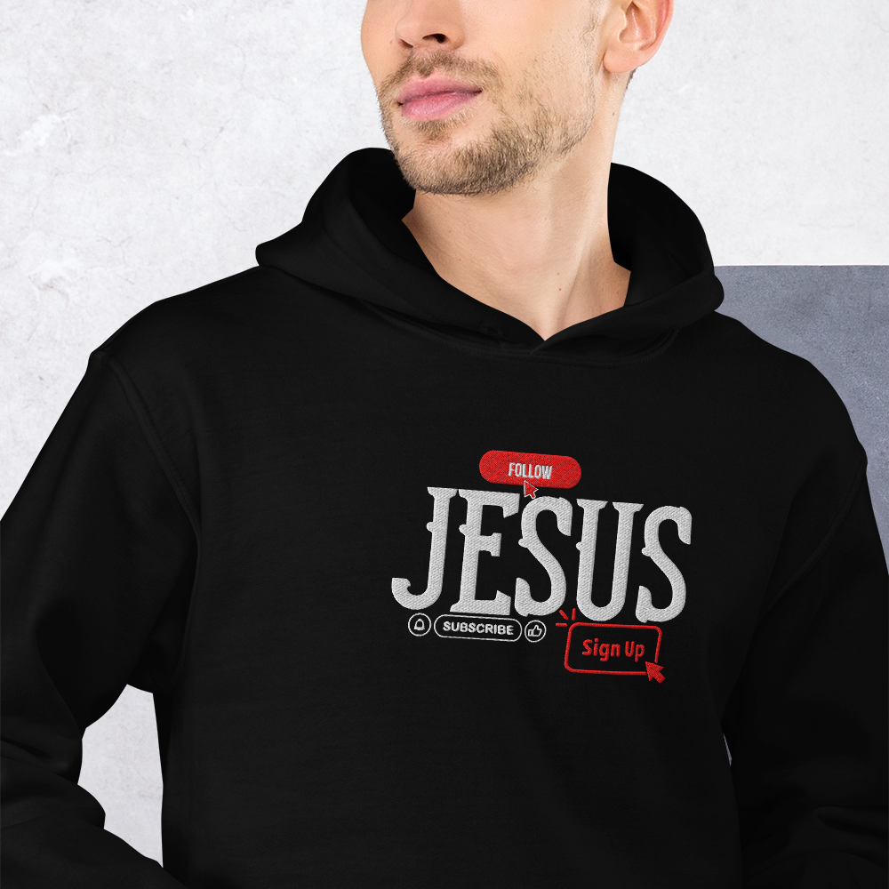 Follow Jesus Embroidered Hoodie