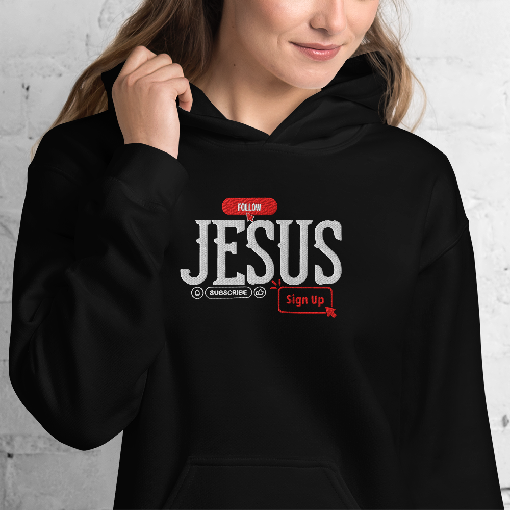 Follow Jesus Embroidered Hoodie