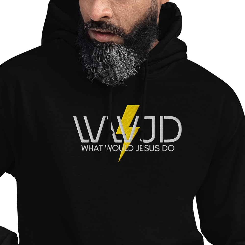 WWJD Embroidered Hoodie - What Would Jesus Do