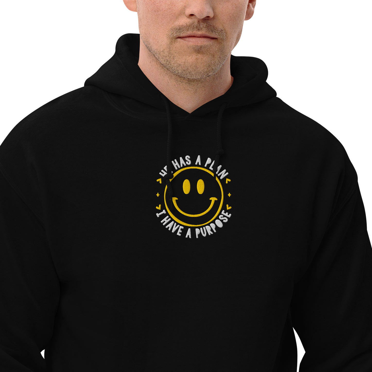 He Has a Plan I Have a Purpose Embroidered Hoodie