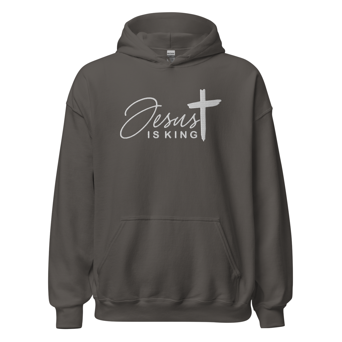 Jesus is King Embroidered Hoodie