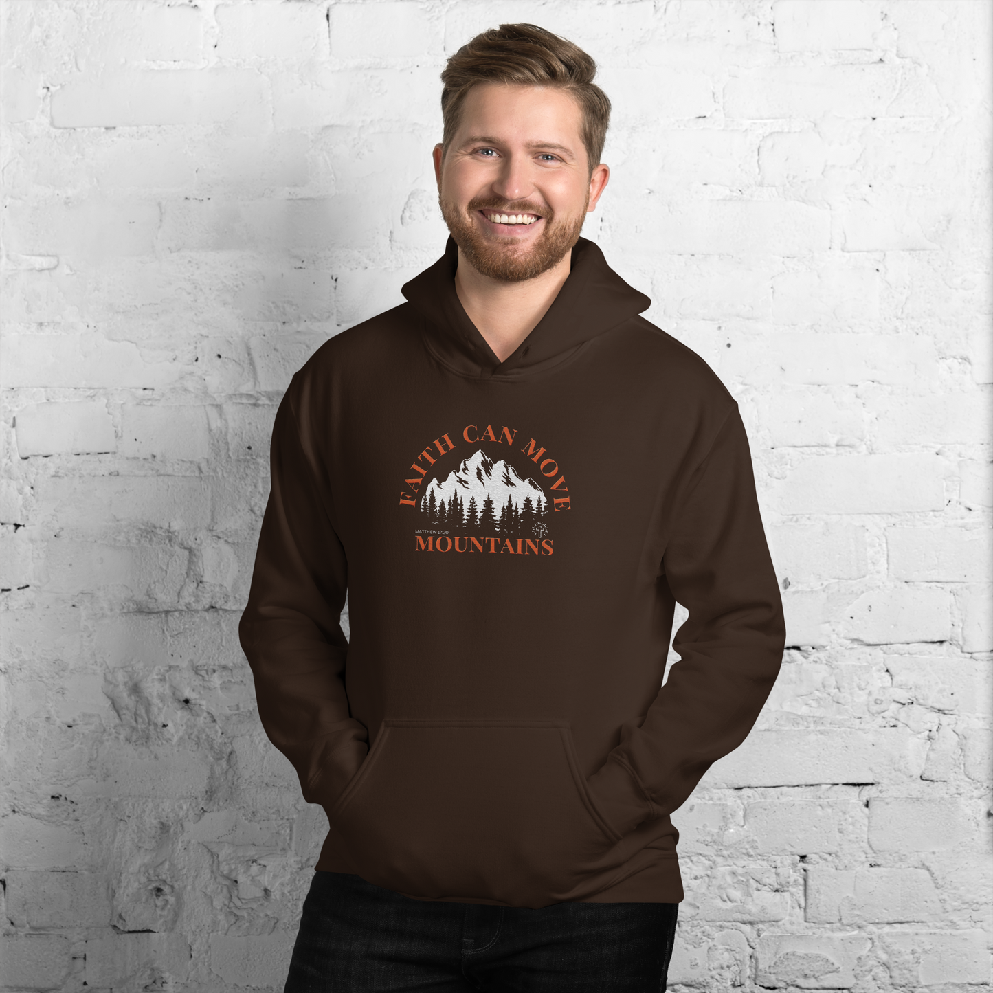 Faith Can Move Mountains Embroidered Hoodie