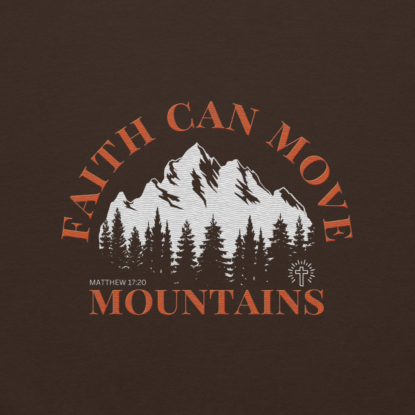 Faith Can Move Mountains Embroidered Hoodie