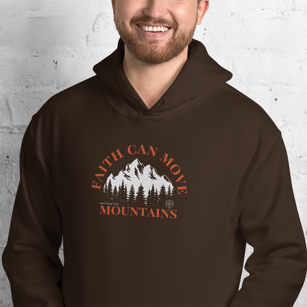 Faith Can Move Mountains Embroidered Hoodie