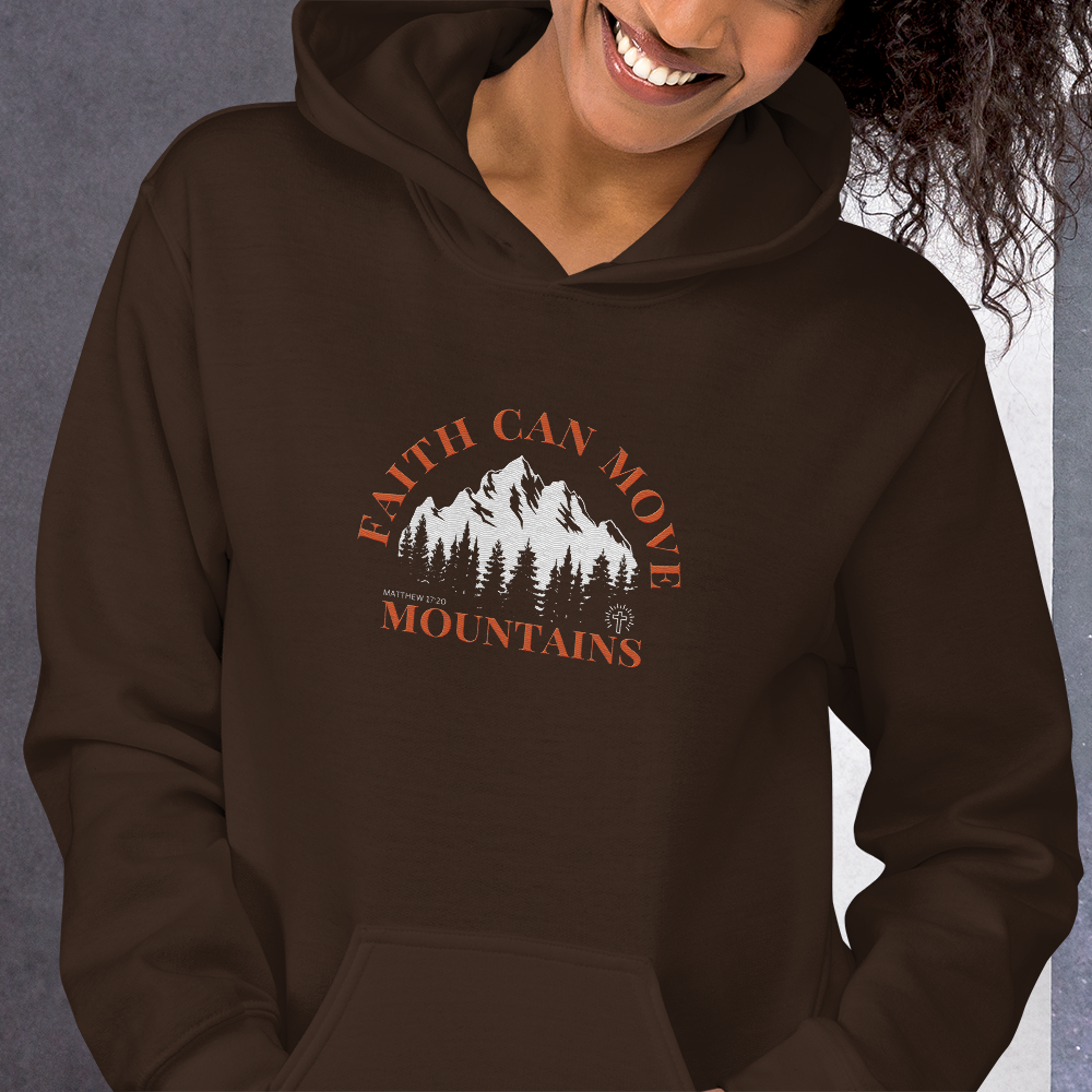 Faith Can Move Mountains Embroidered Hoodie