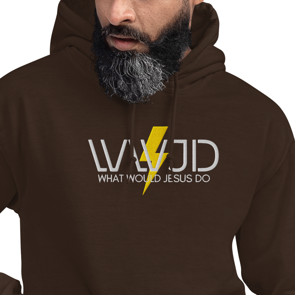 WWJD Embroidered Hoodie - What Would Jesus Do