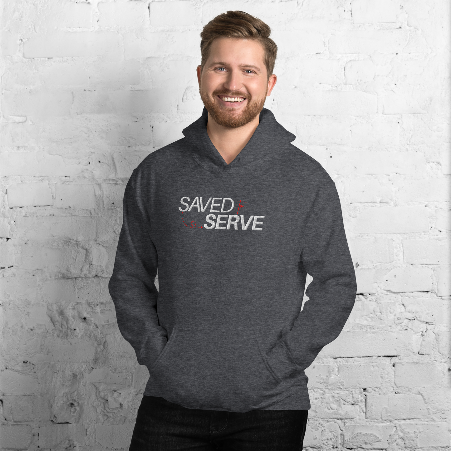 Saved to Serve Embroidered Hoodie