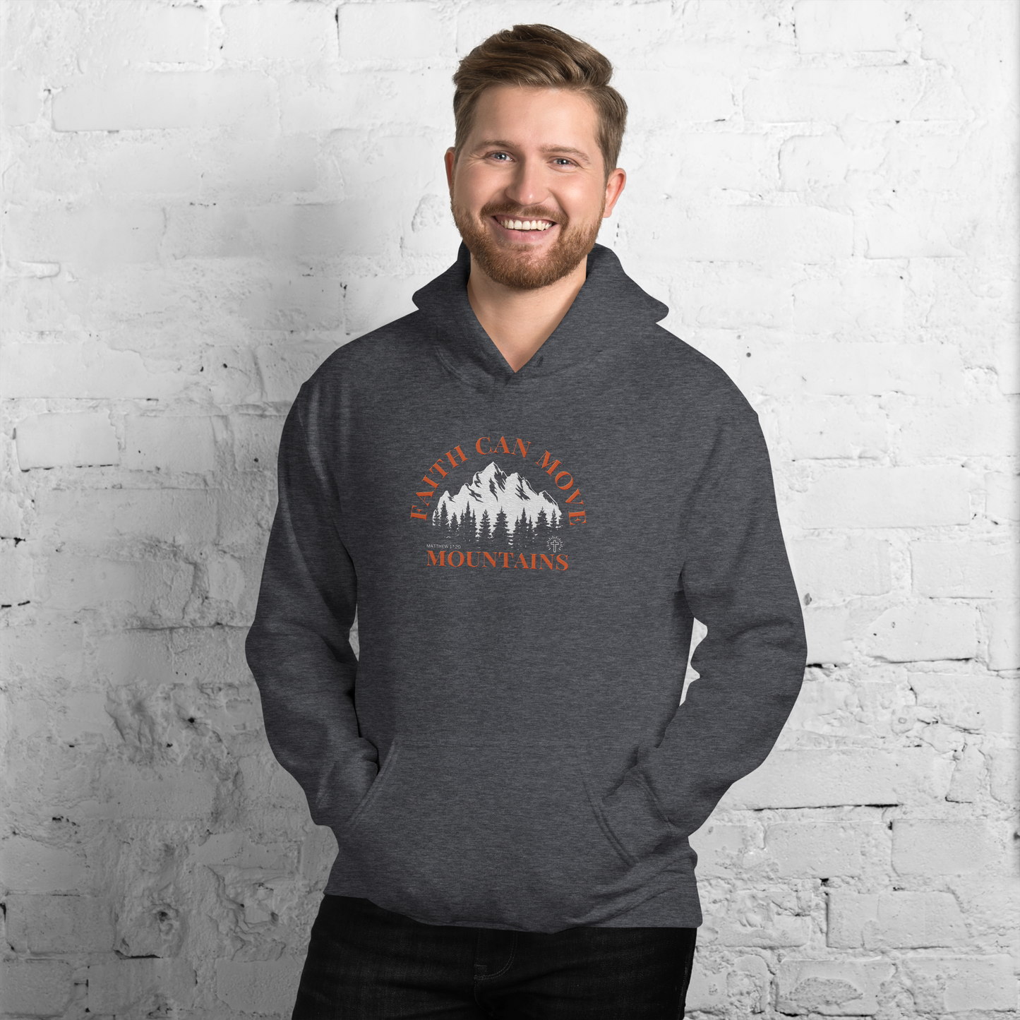 Faith Can Move Mountains Embroidered Hoodie