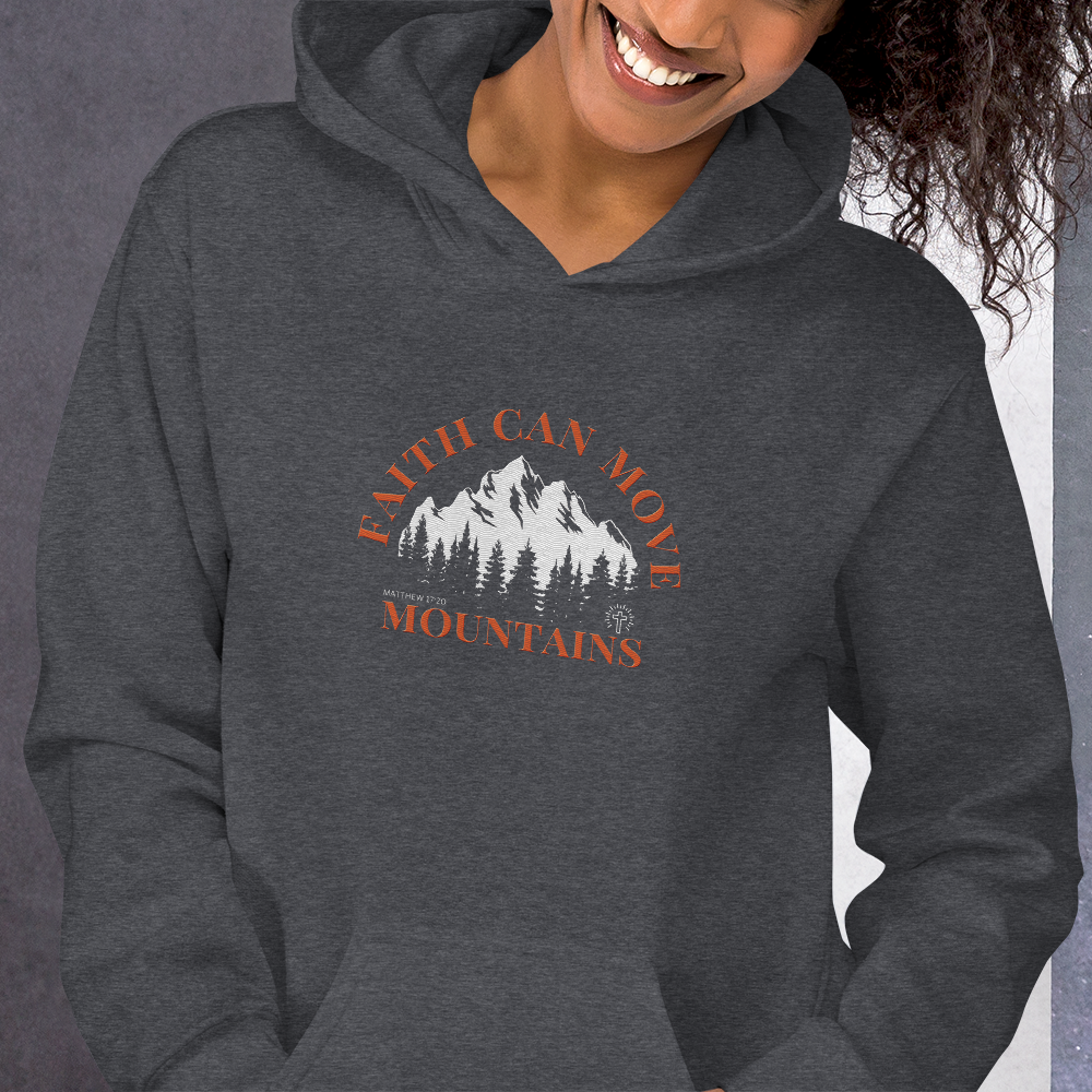 Faith Can Move Mountains Embroidered Hoodie