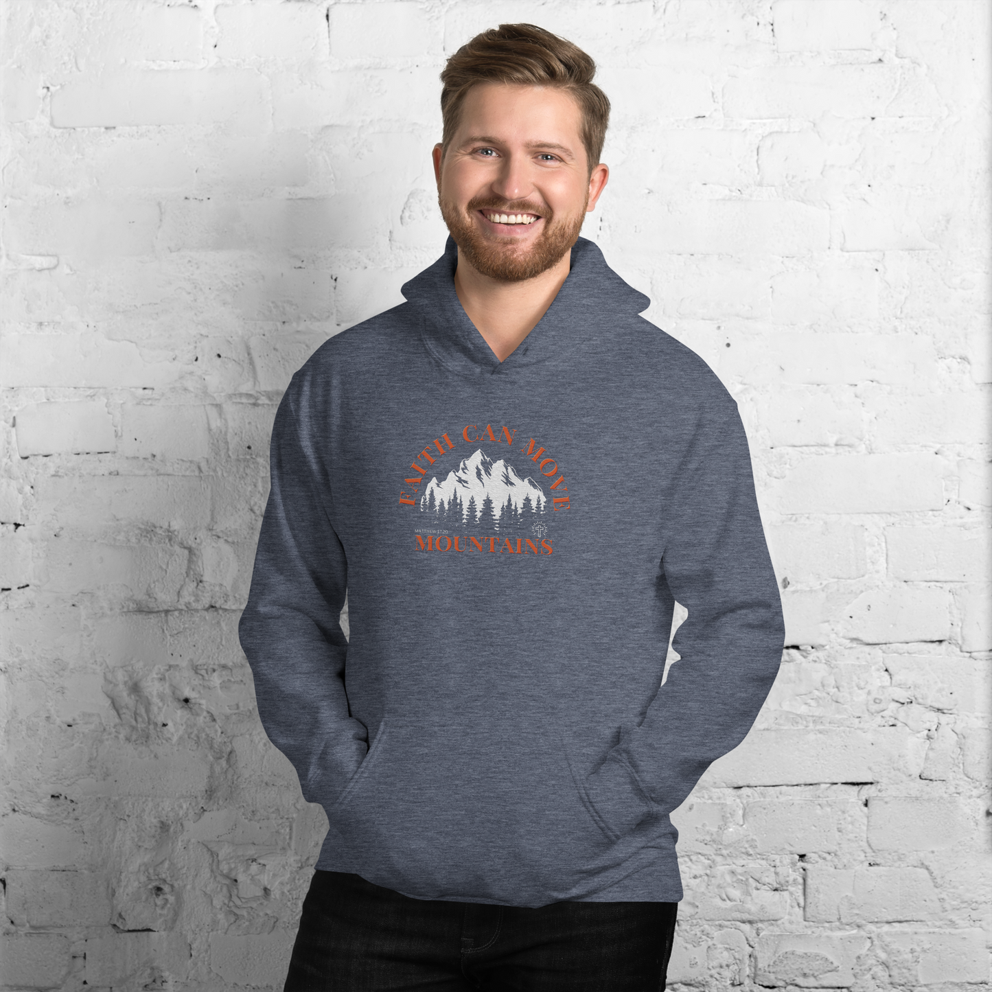 Faith Can Move Mountains Embroidered Hoodie