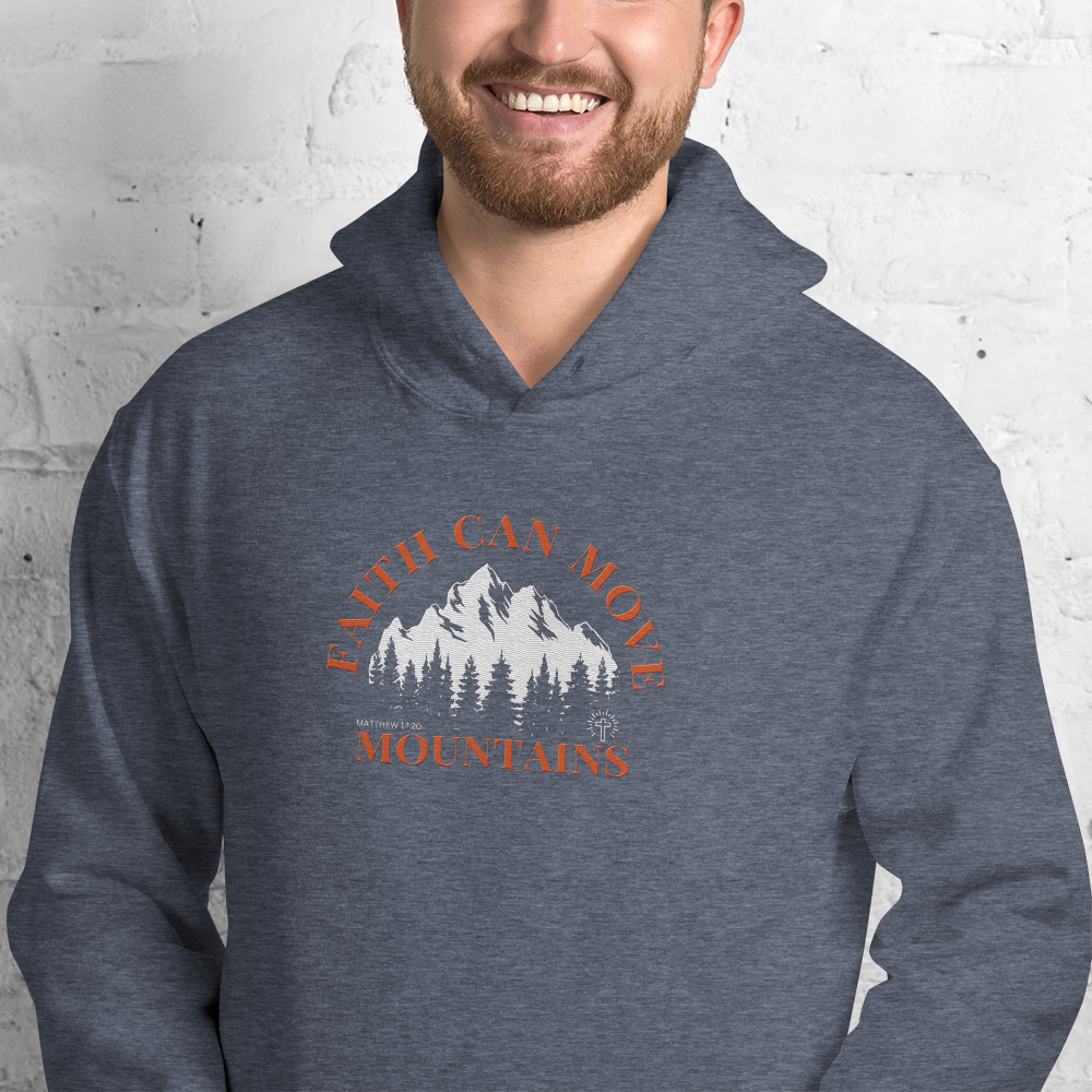 Faith Can Move Mountains Embroidered Hoodie