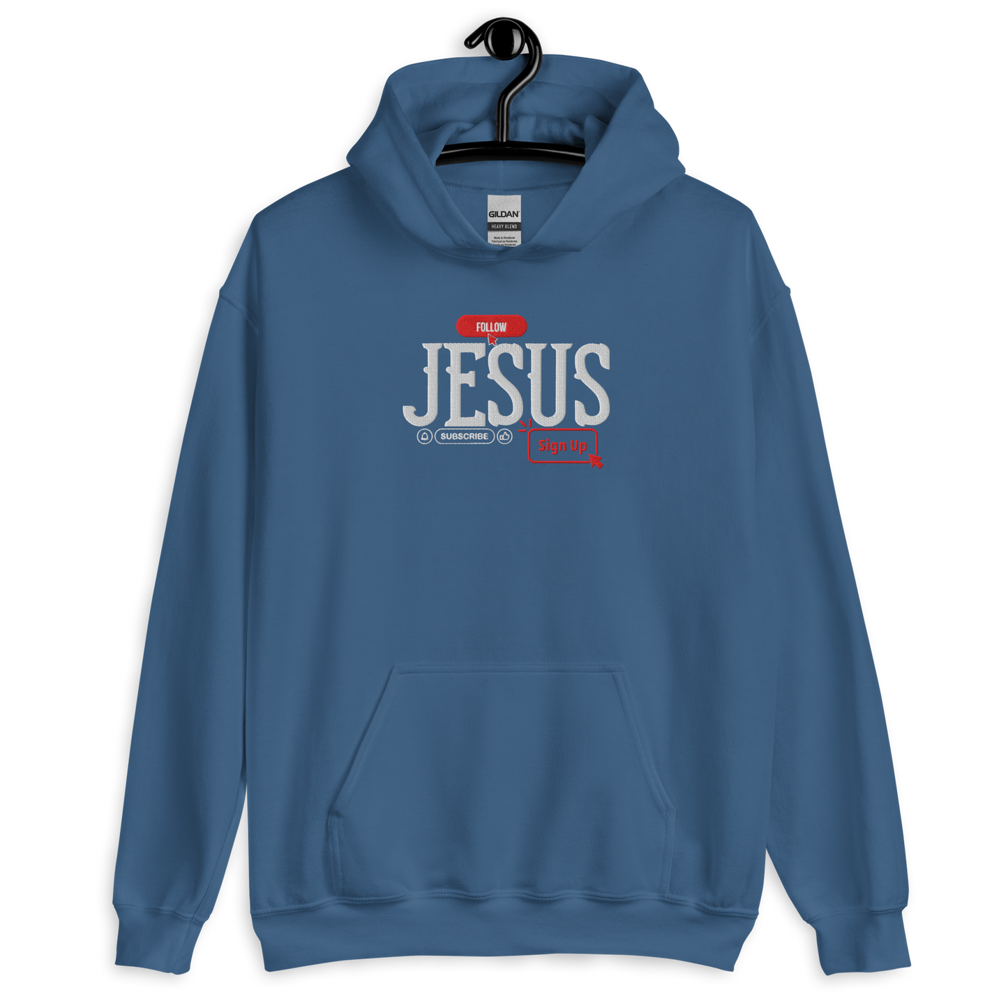 Follow Jesus Embroidered Hoodie