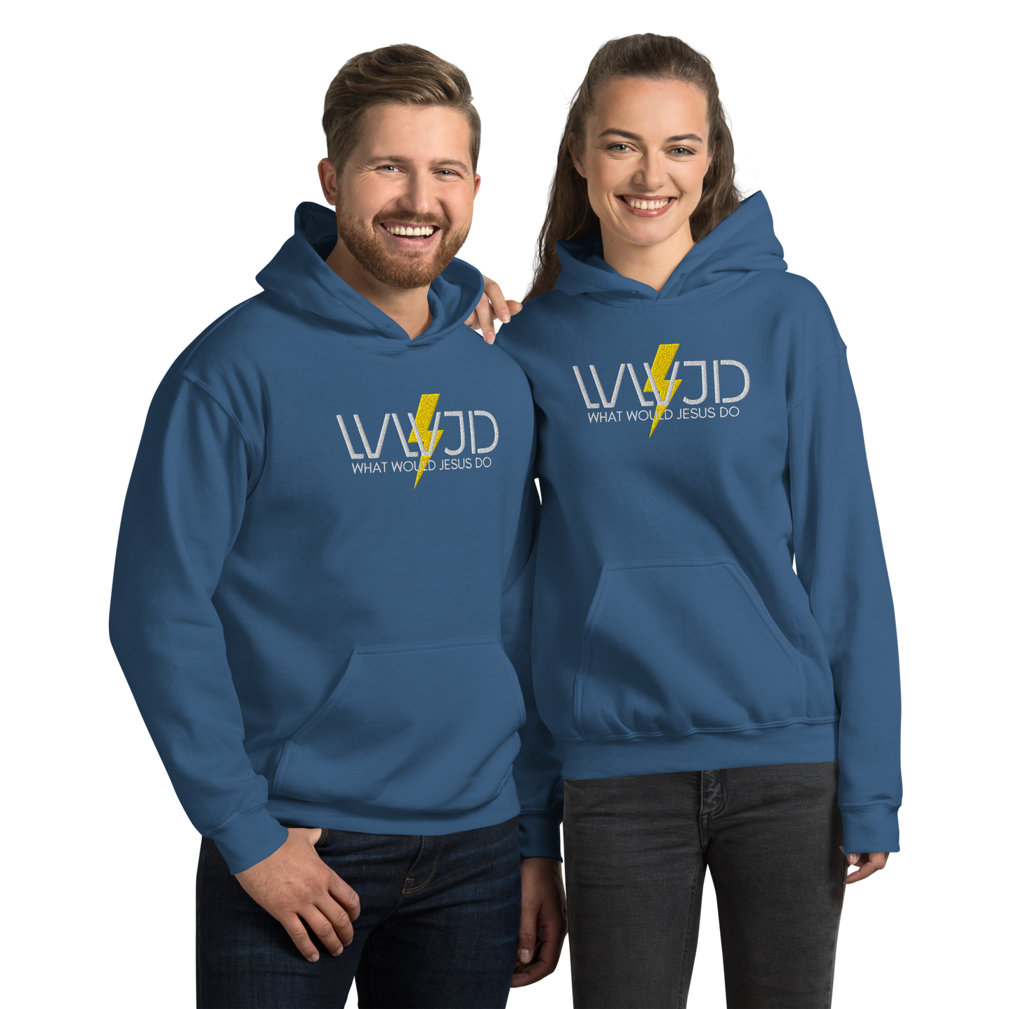 WWJD Embroidered Hoodie - What Would Jesus Do