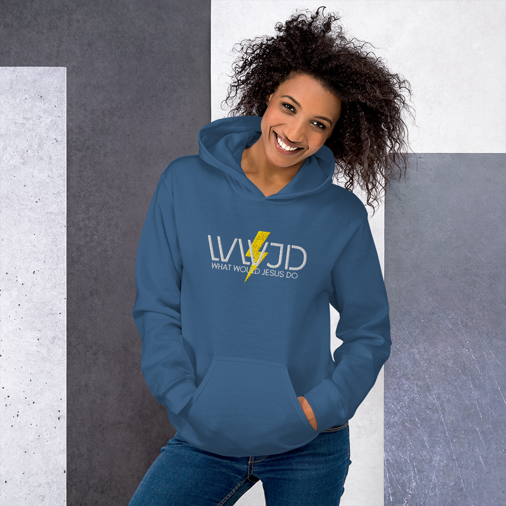 WWJD Embroidered Hoodie - What Would Jesus Do