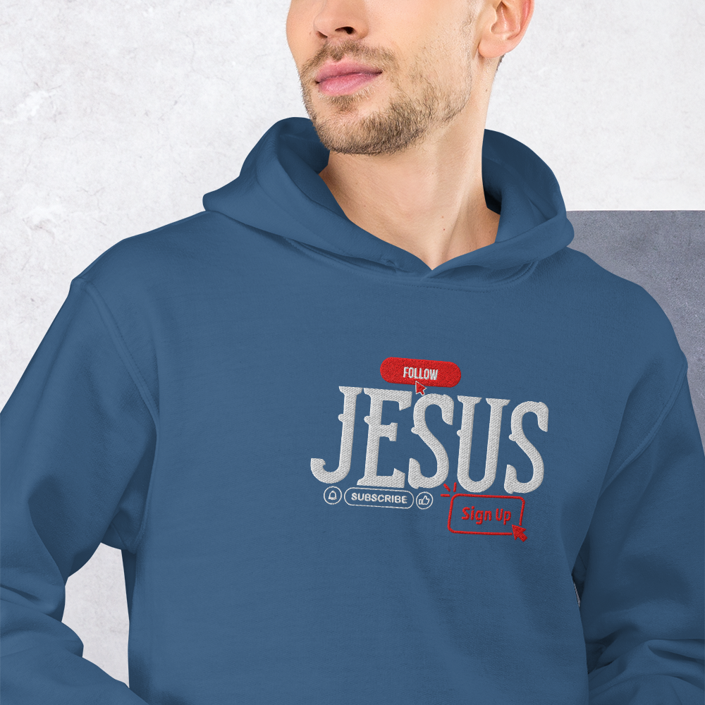 Follow Jesus Embroidered Hoodie