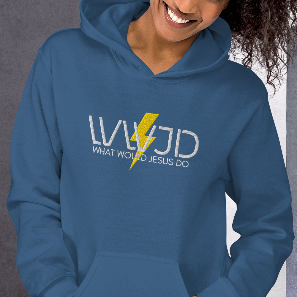 WWJD Embroidered Hoodie - What Would Jesus Do