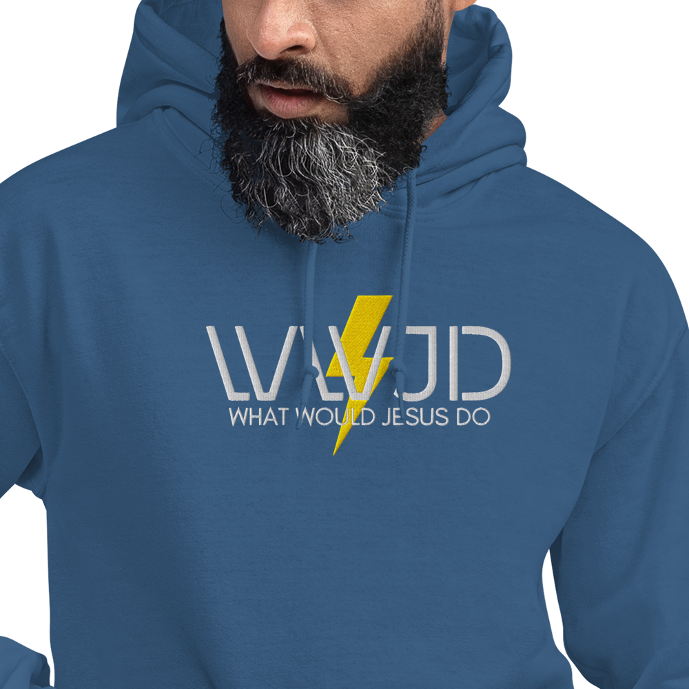 WWJD Embroidered Hoodie - What Would Jesus Do