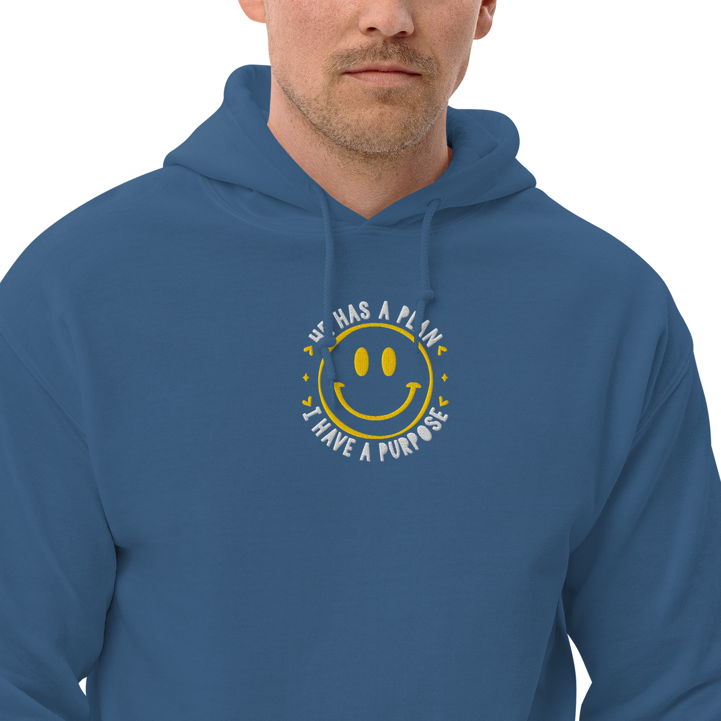 He Has a Plan I Have a Purpose Embroidered Hoodie