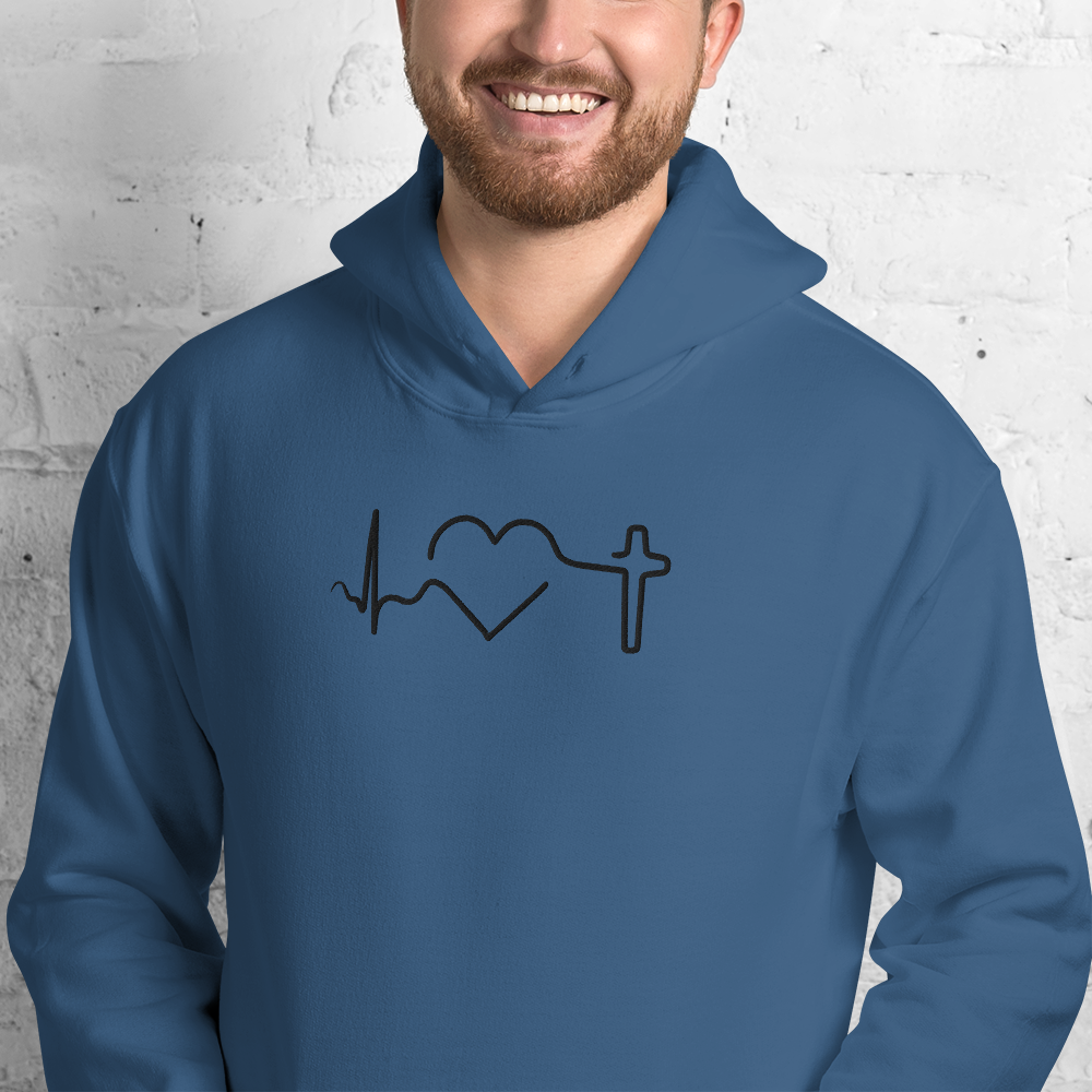 Heartbeat of Faith Embroidered Hoodie