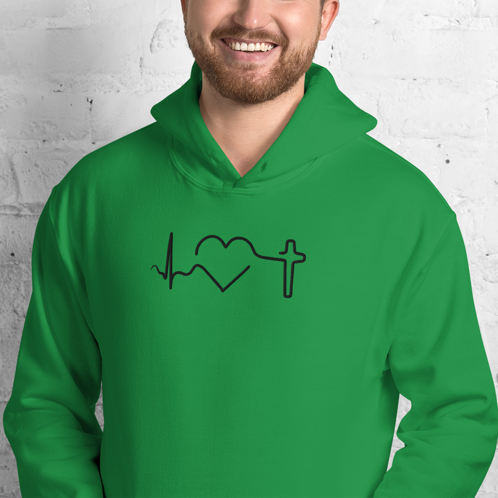 Heartbeat of Faith Embroidered Hoodie