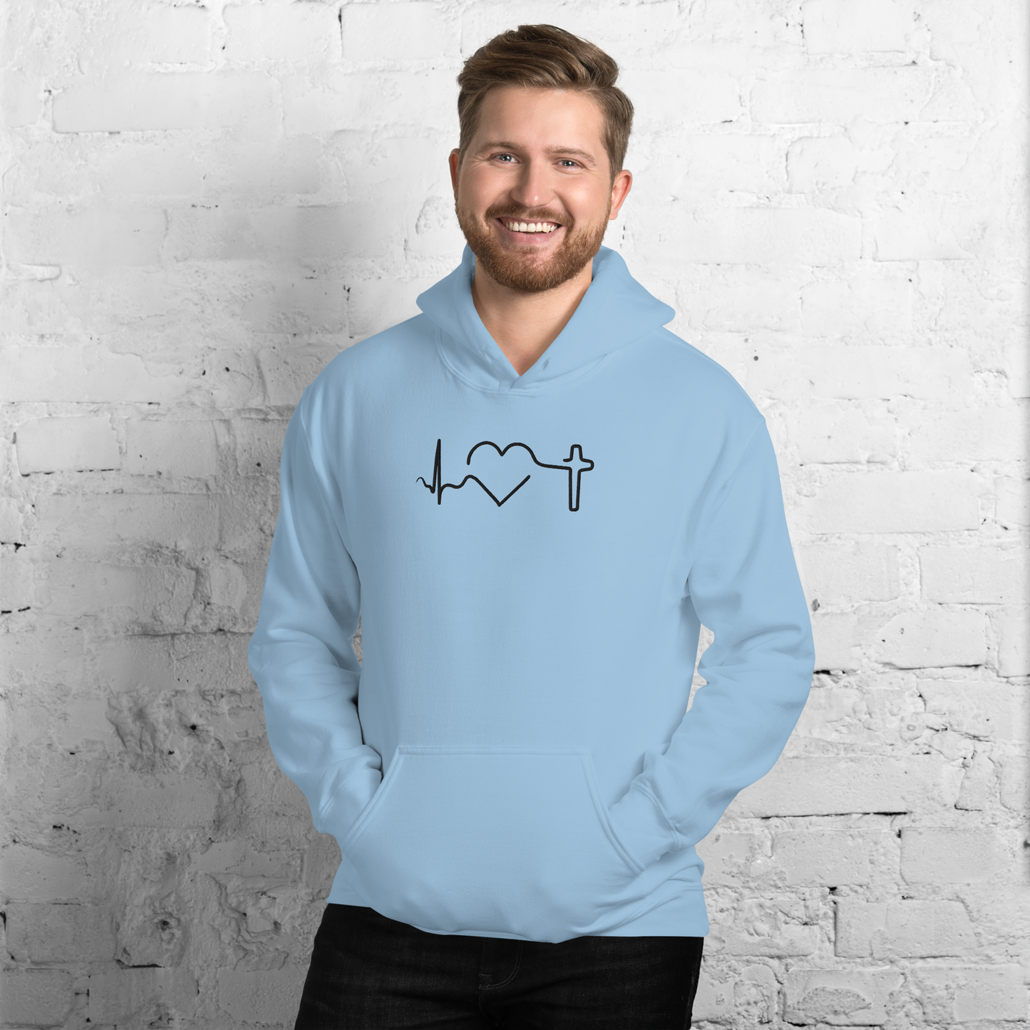 Heartbeat of Faith Embroidered Hoodie