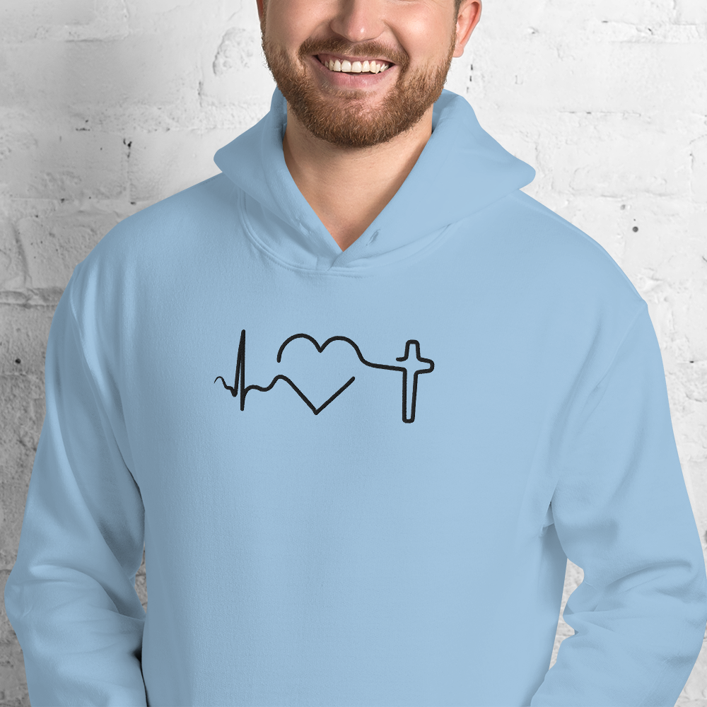 Heartbeat of Faith Embroidered Hoodie