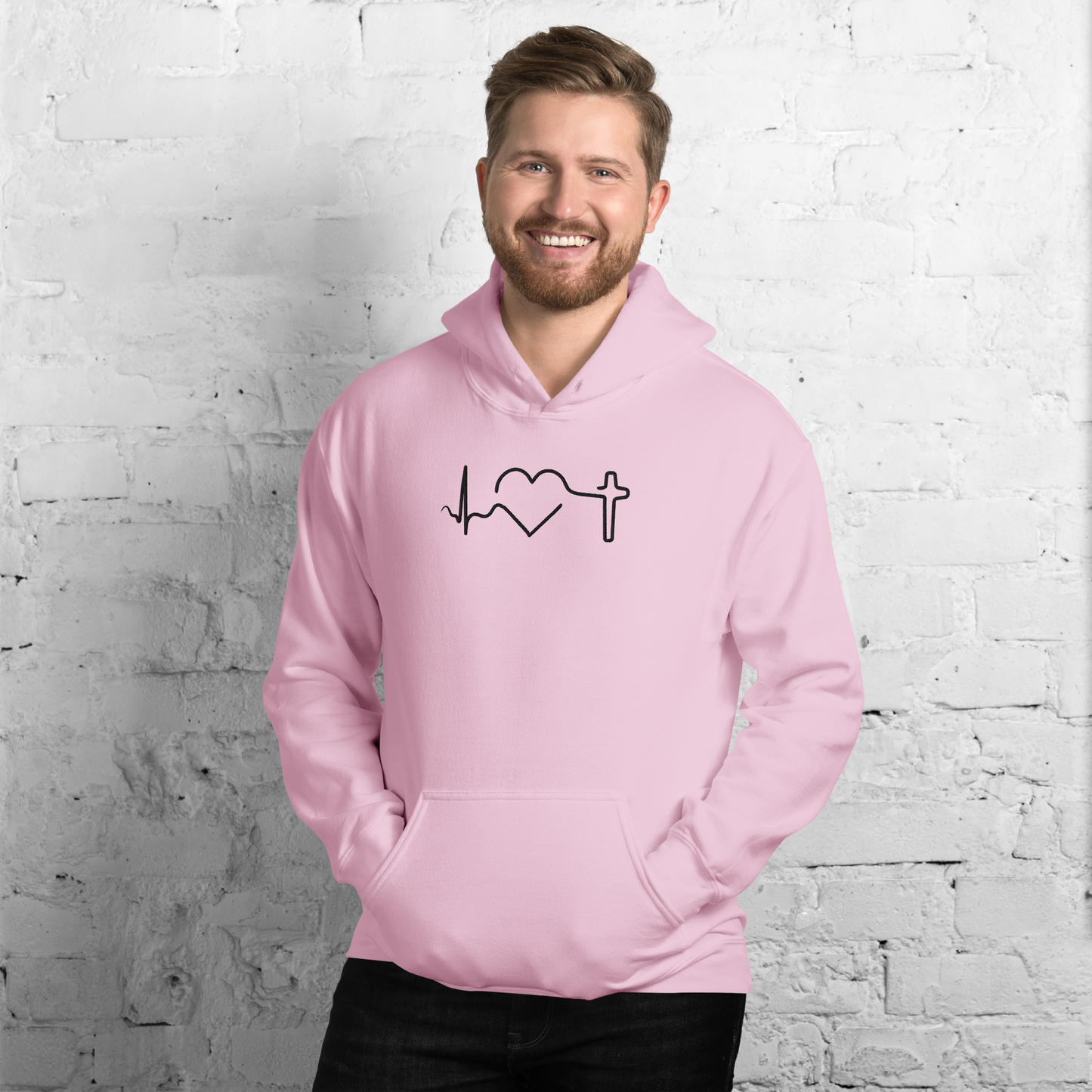 Heartbeat of Faith Embroidered Hoodie