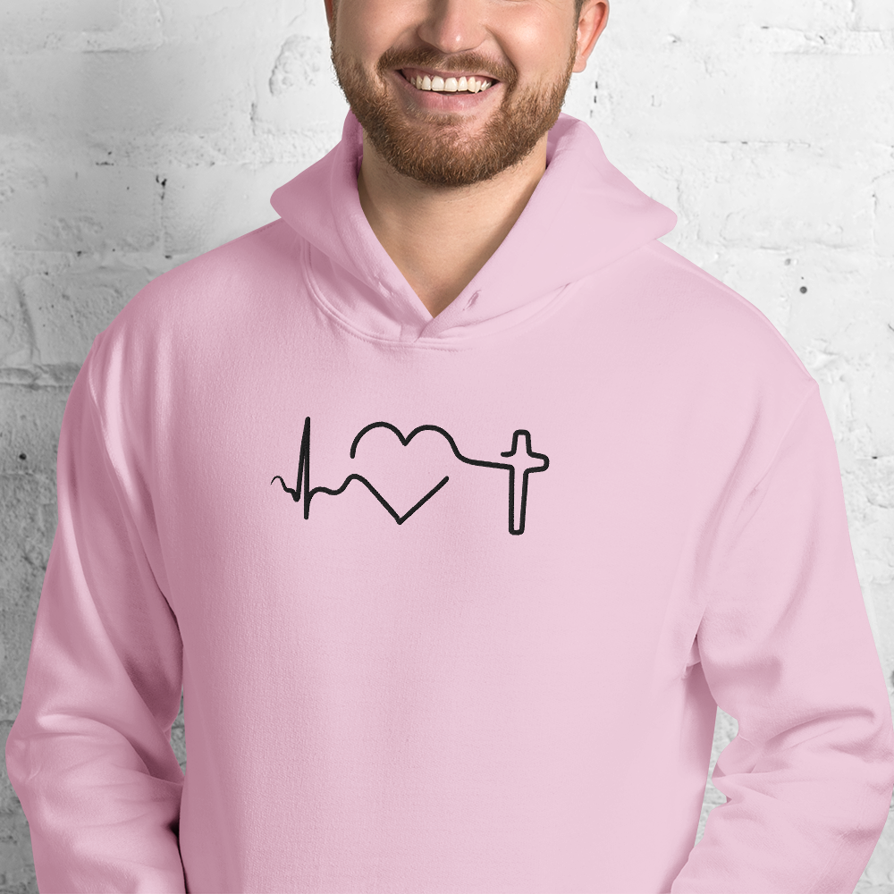 Heartbeat of Faith Embroidered Hoodie