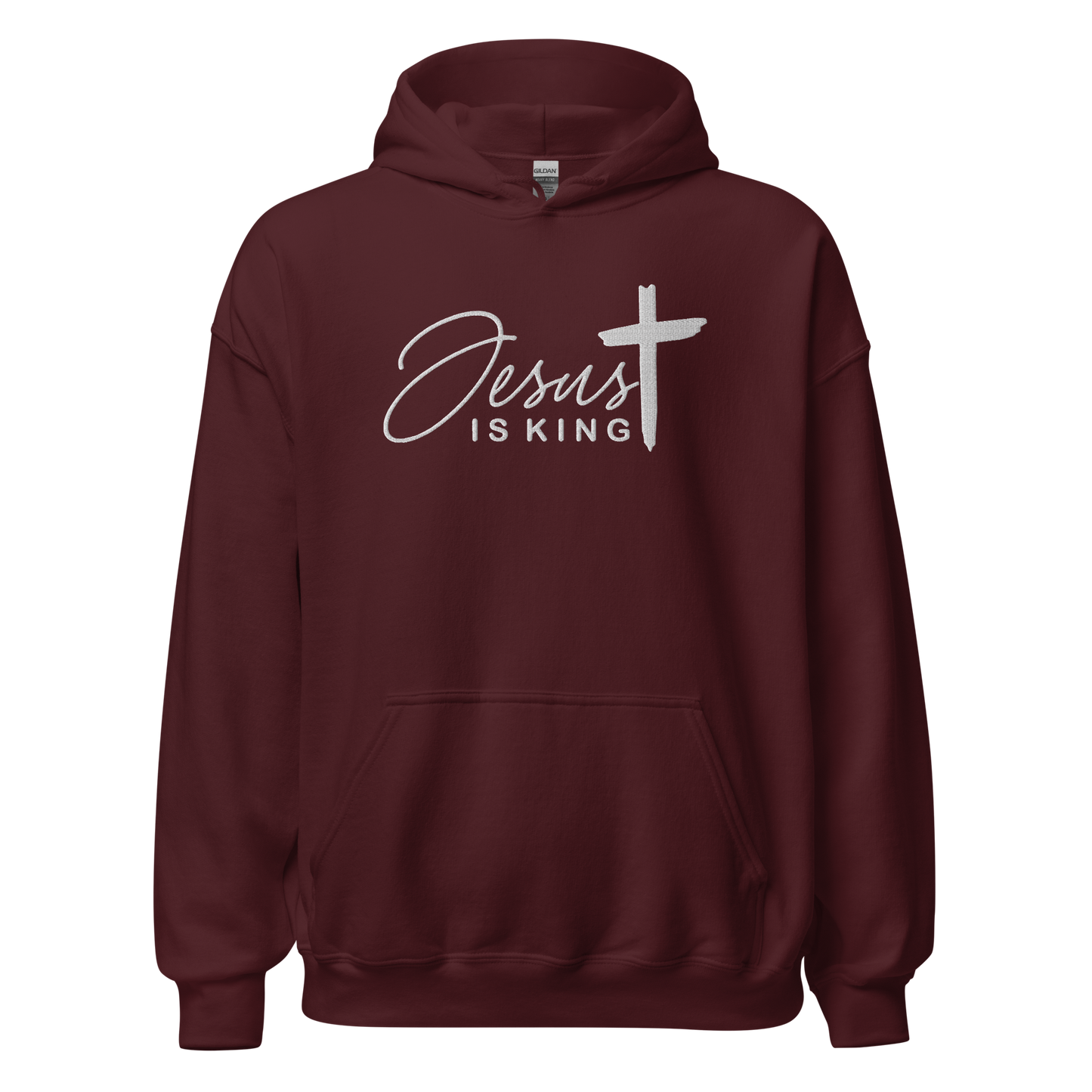 Jesus is King Embroidered Hoodie