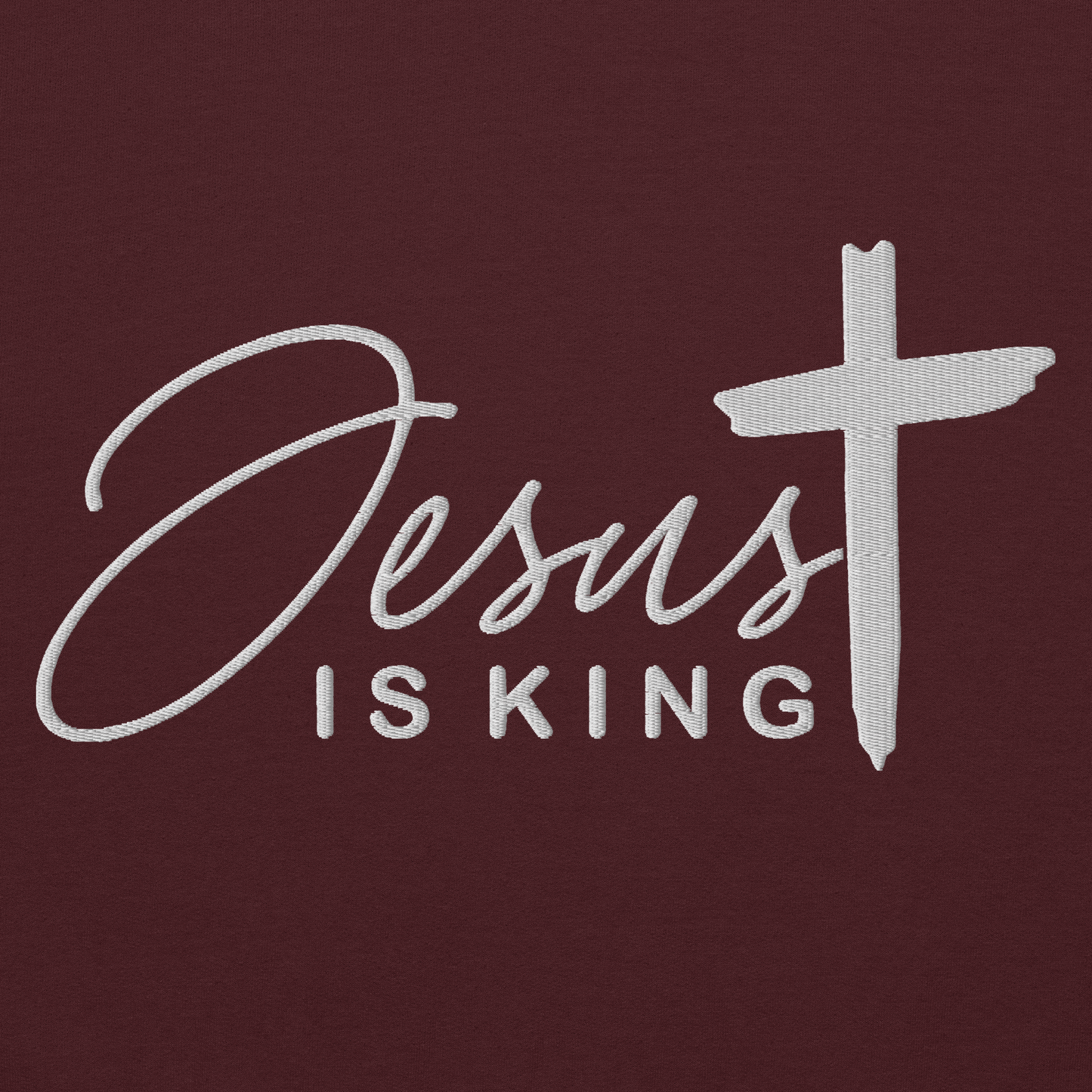 Jesus is King Embroidered Hoodie