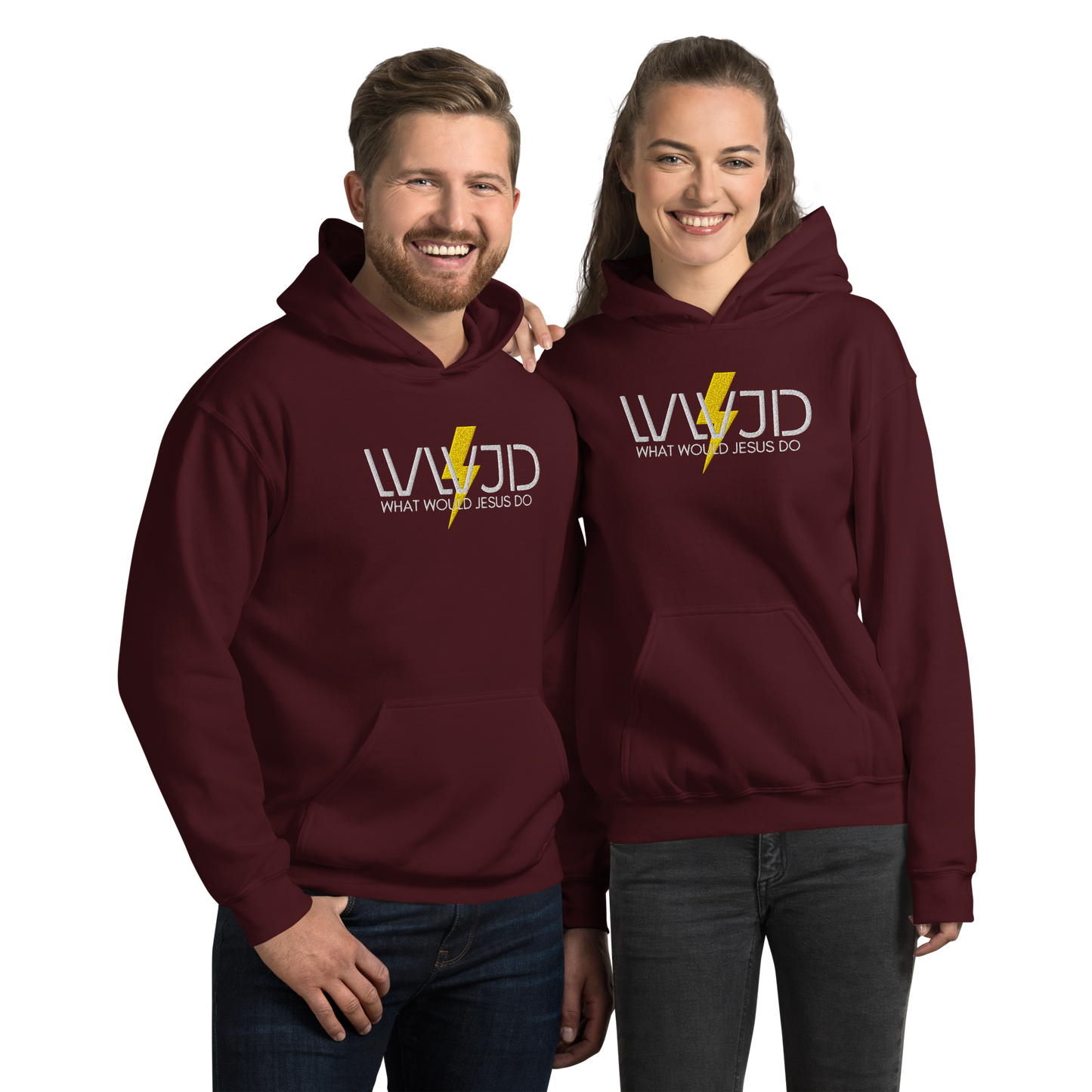 WWJD Embroidered Hoodie - What Would Jesus Do