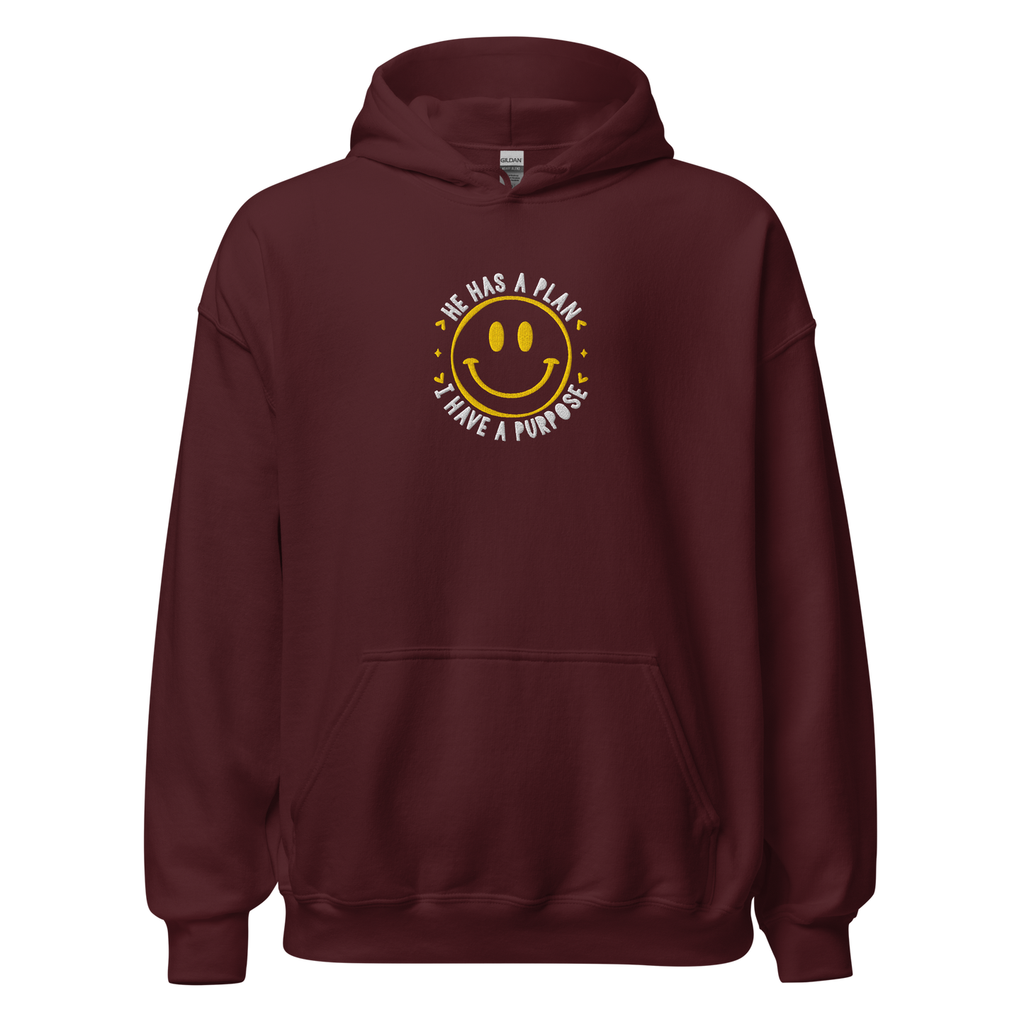 He Has a Plan I Have a Purpose Embroidered Hoodie