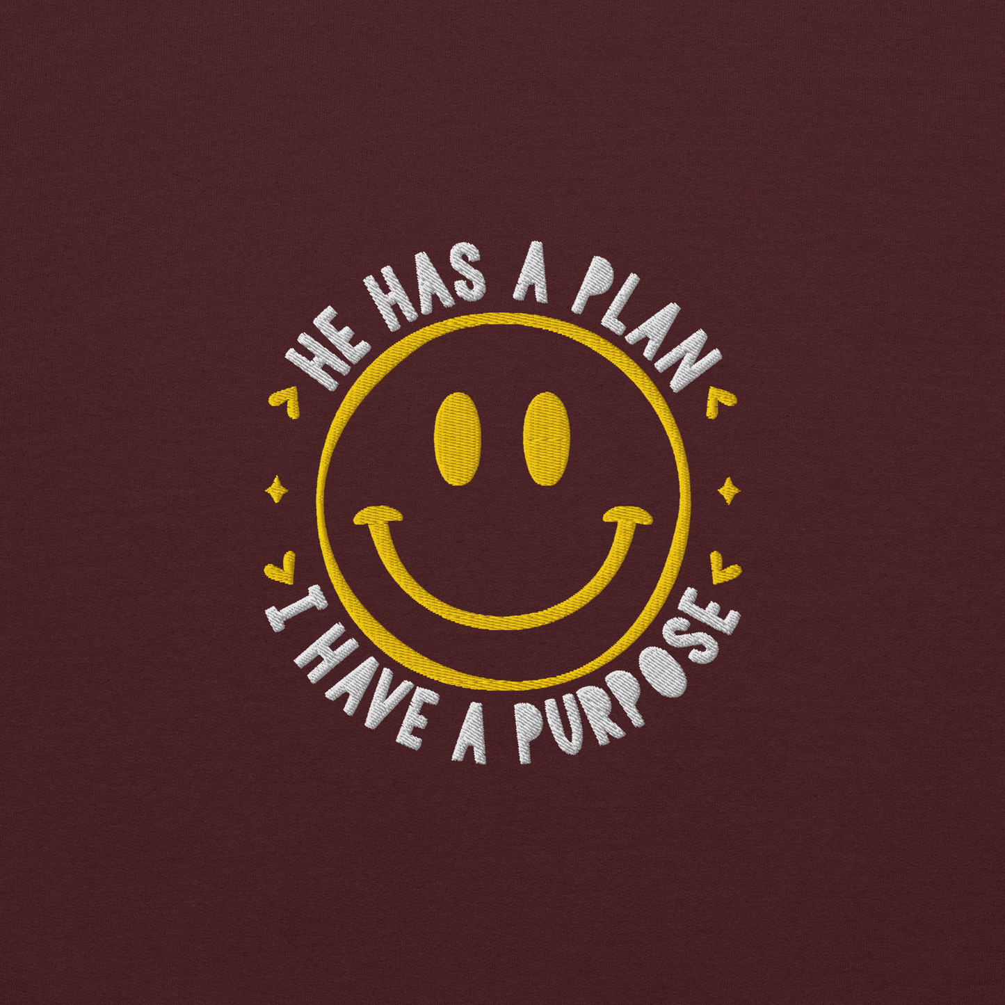 He Has a Plan I Have a Purpose Embroidered Hoodie