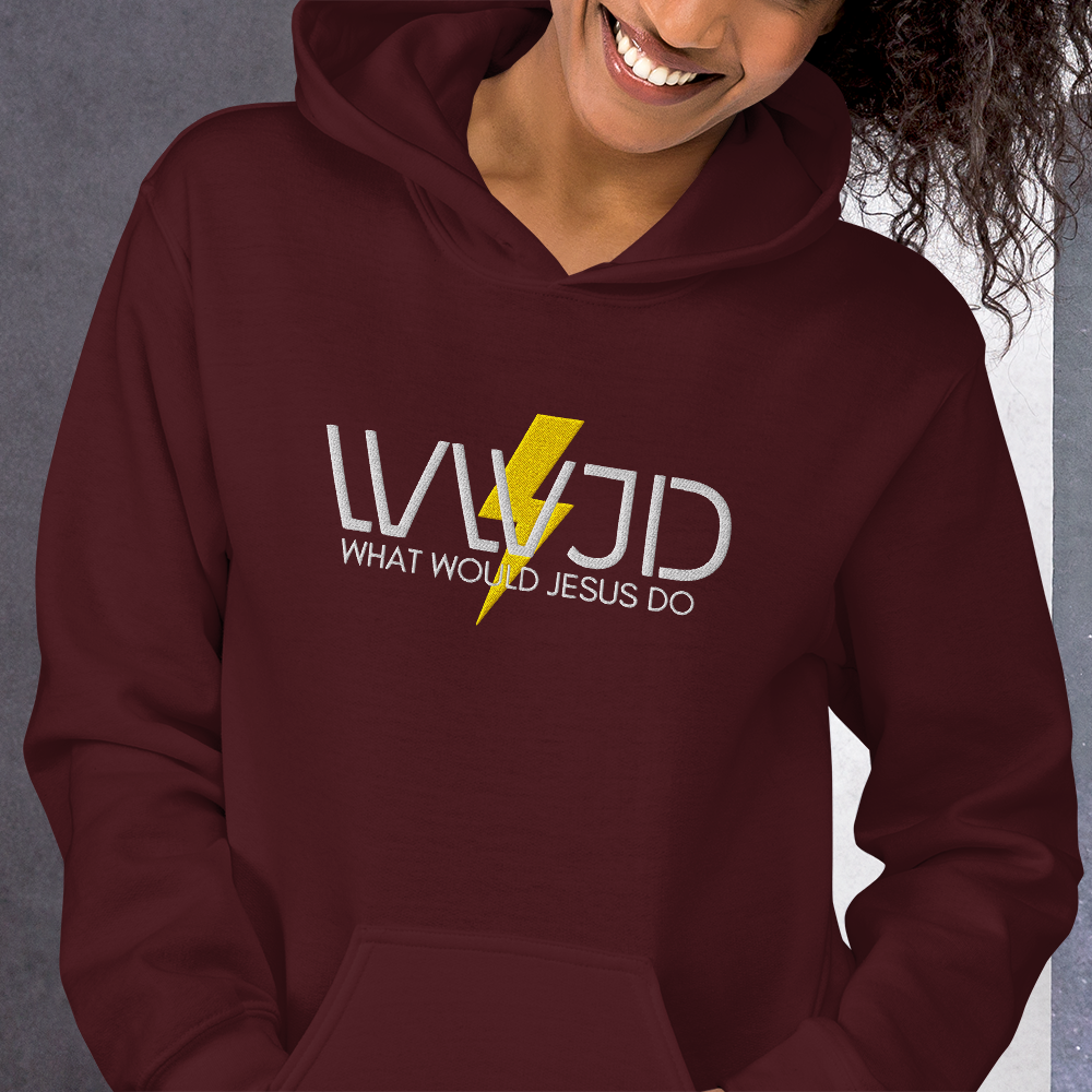 WWJD Embroidered Hoodie - What Would Jesus Do