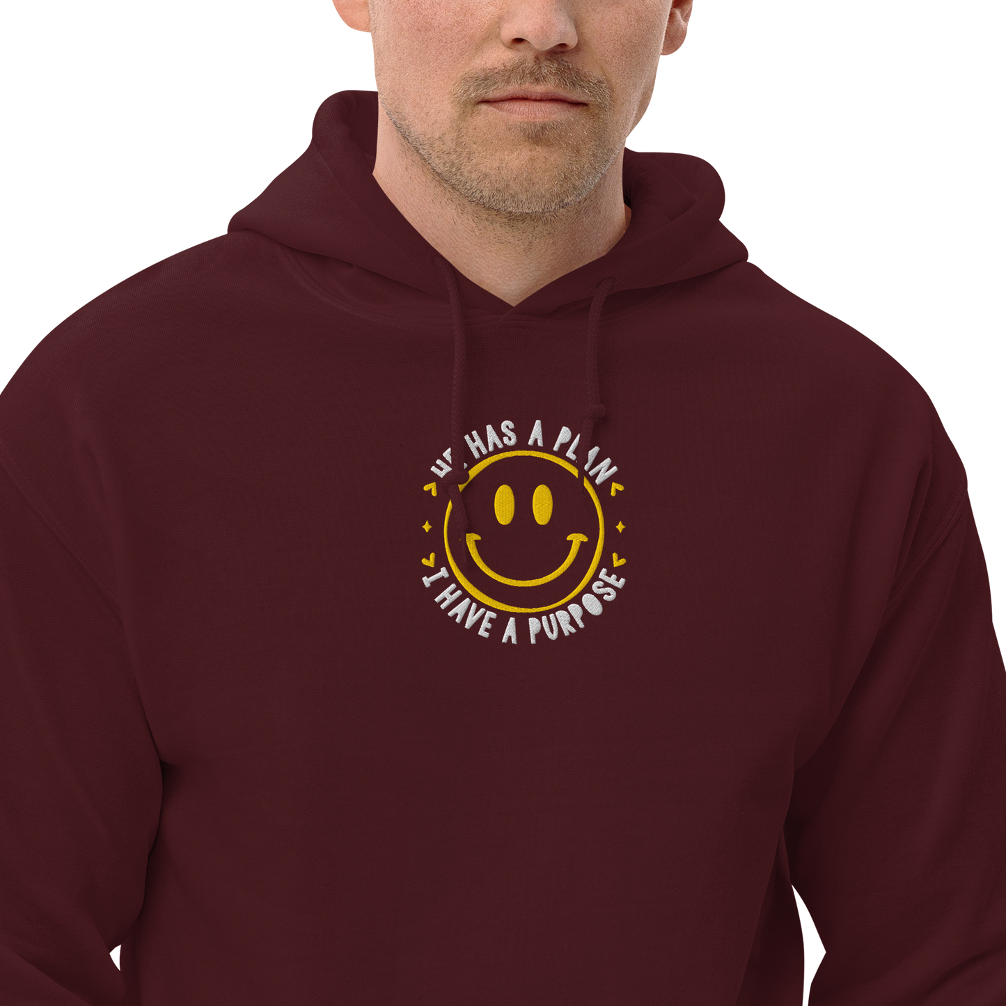 He Has a Plan I Have a Purpose Embroidered Hoodie