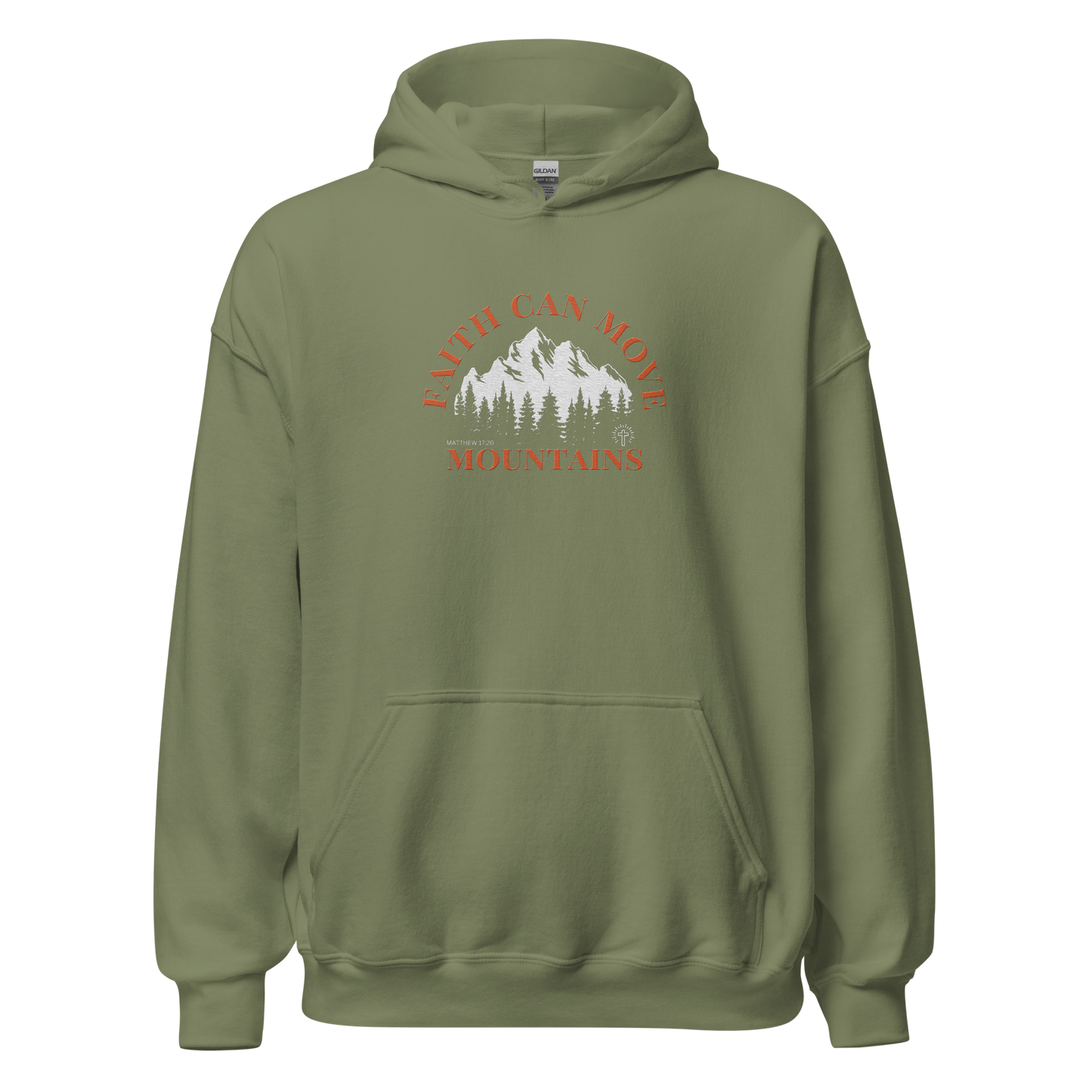 Faith Can Move Mountains Embroidered Hoodie