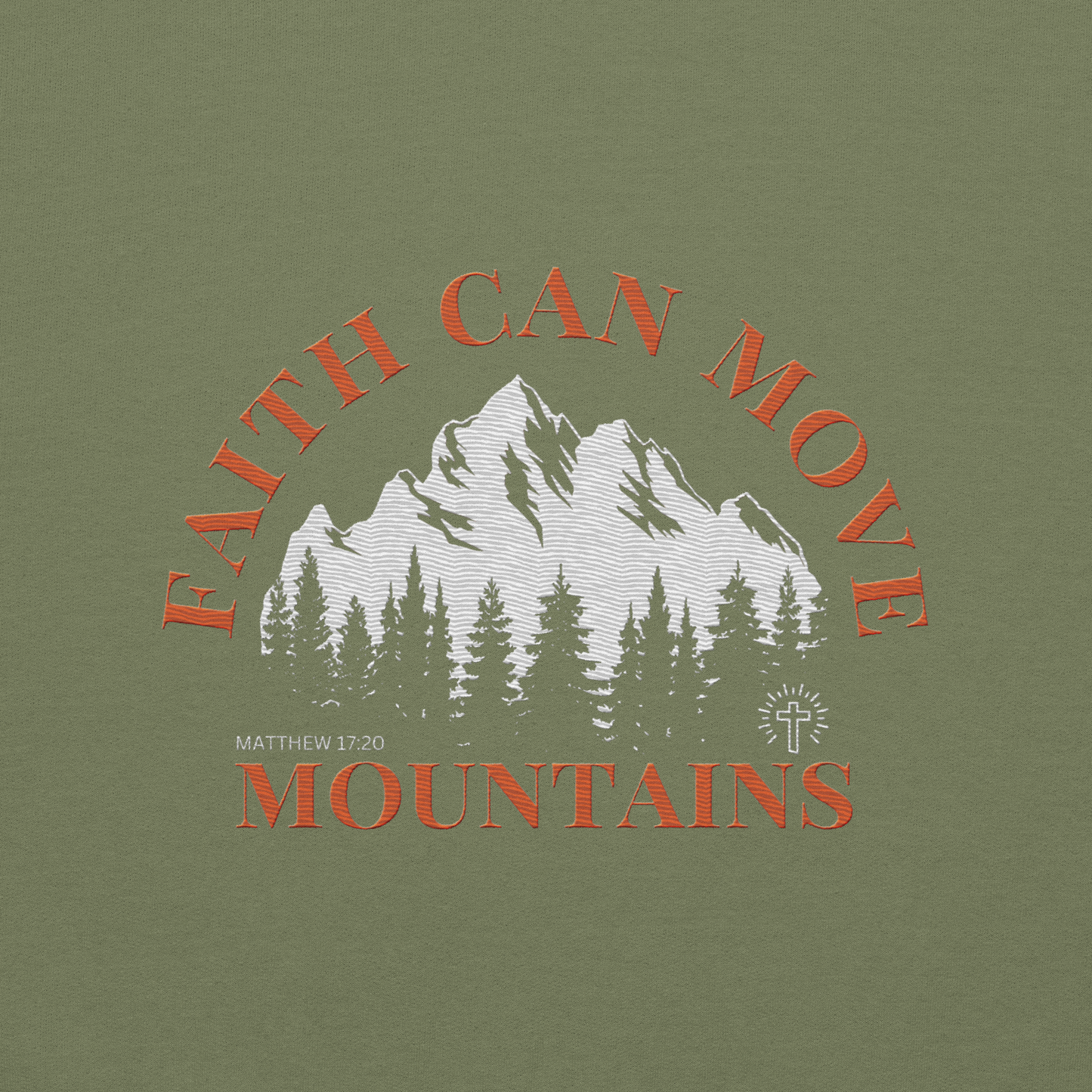 Faith Can Move Mountains Embroidered Hoodie