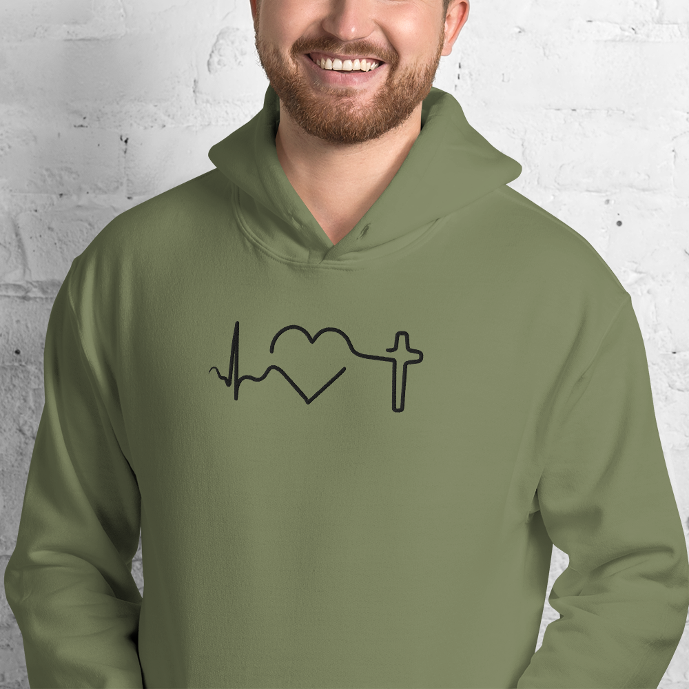 Heartbeat of Faith Embroidered Hoodie