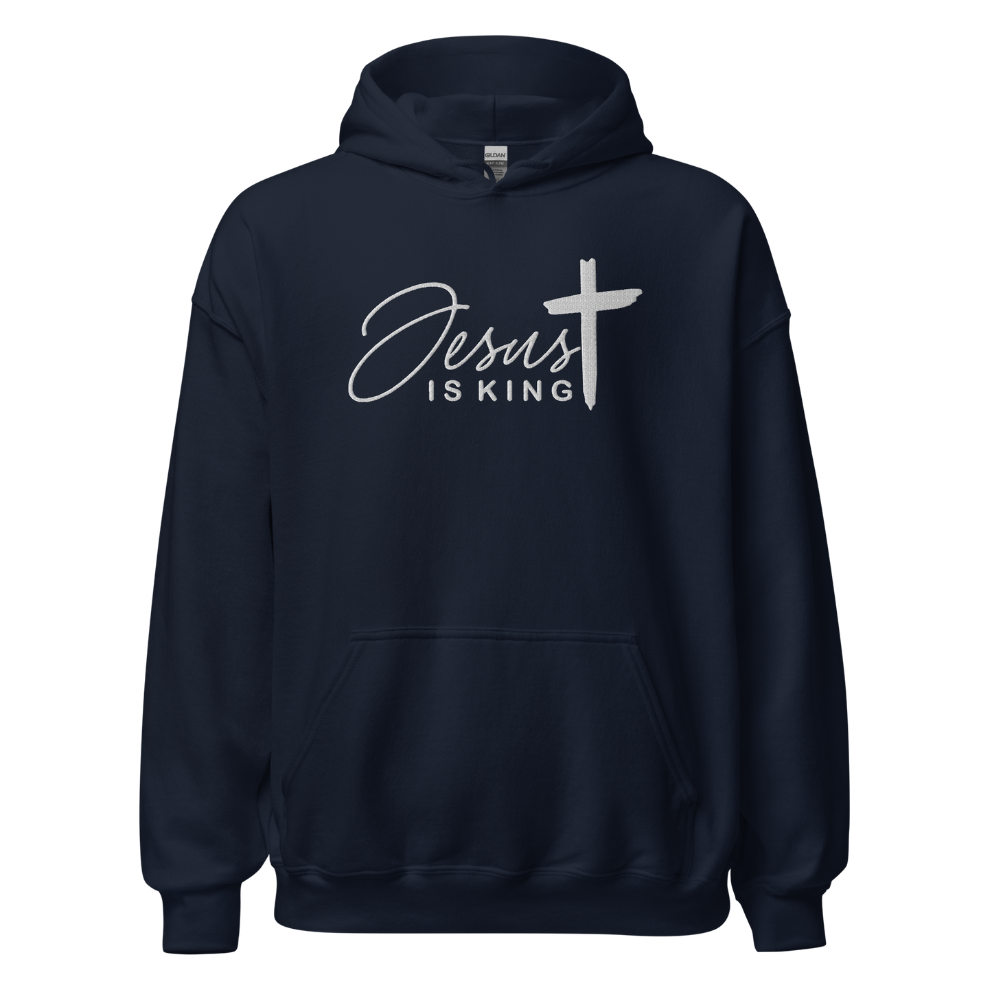 Jesus is King Embroidered Hoodie