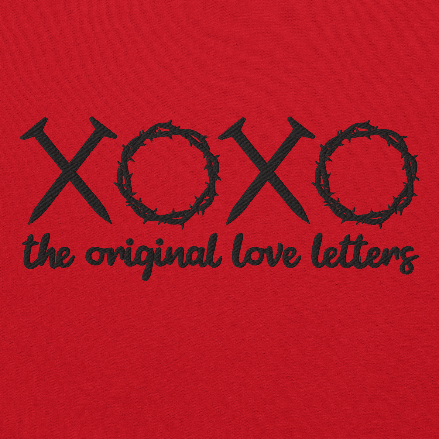 XOXO The Original Love Letters Embroidered Hoodie