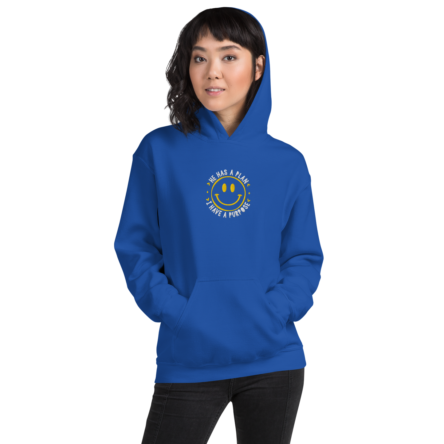 He Has a Plan I Have a Purpose Embroidered Hoodie