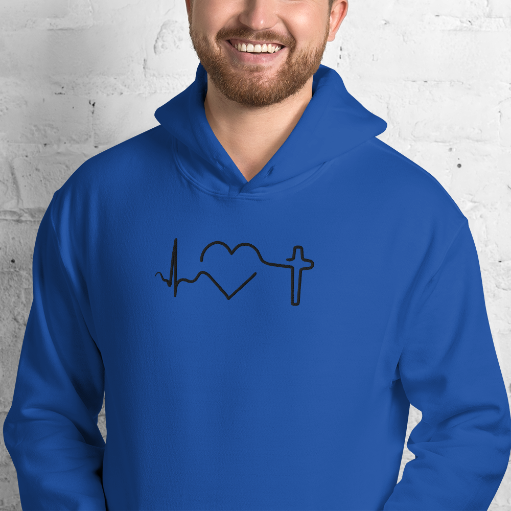 Heartbeat of Faith Embroidered Hoodie